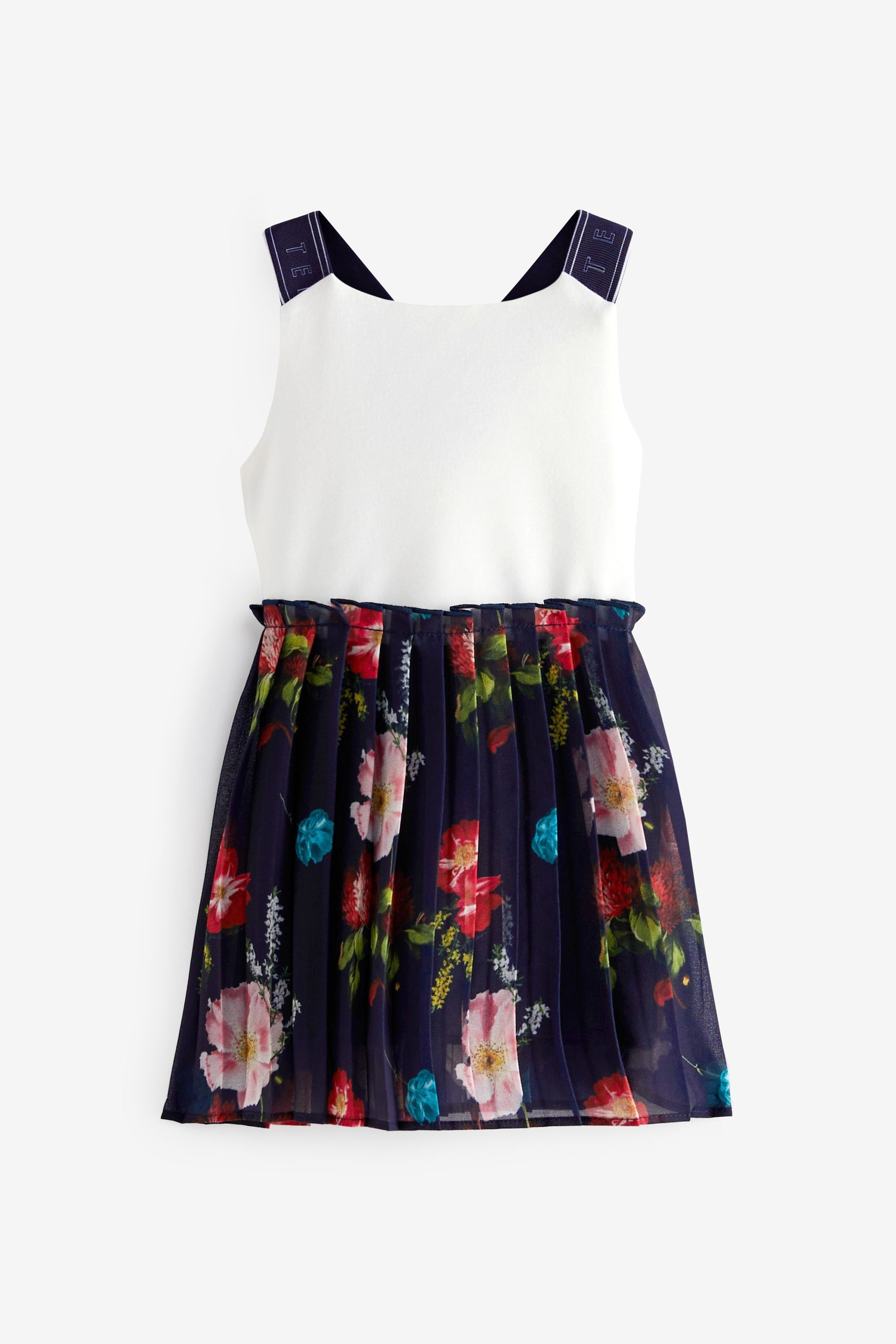 Baker by Ted Baker Navy Blue Pleated Dress