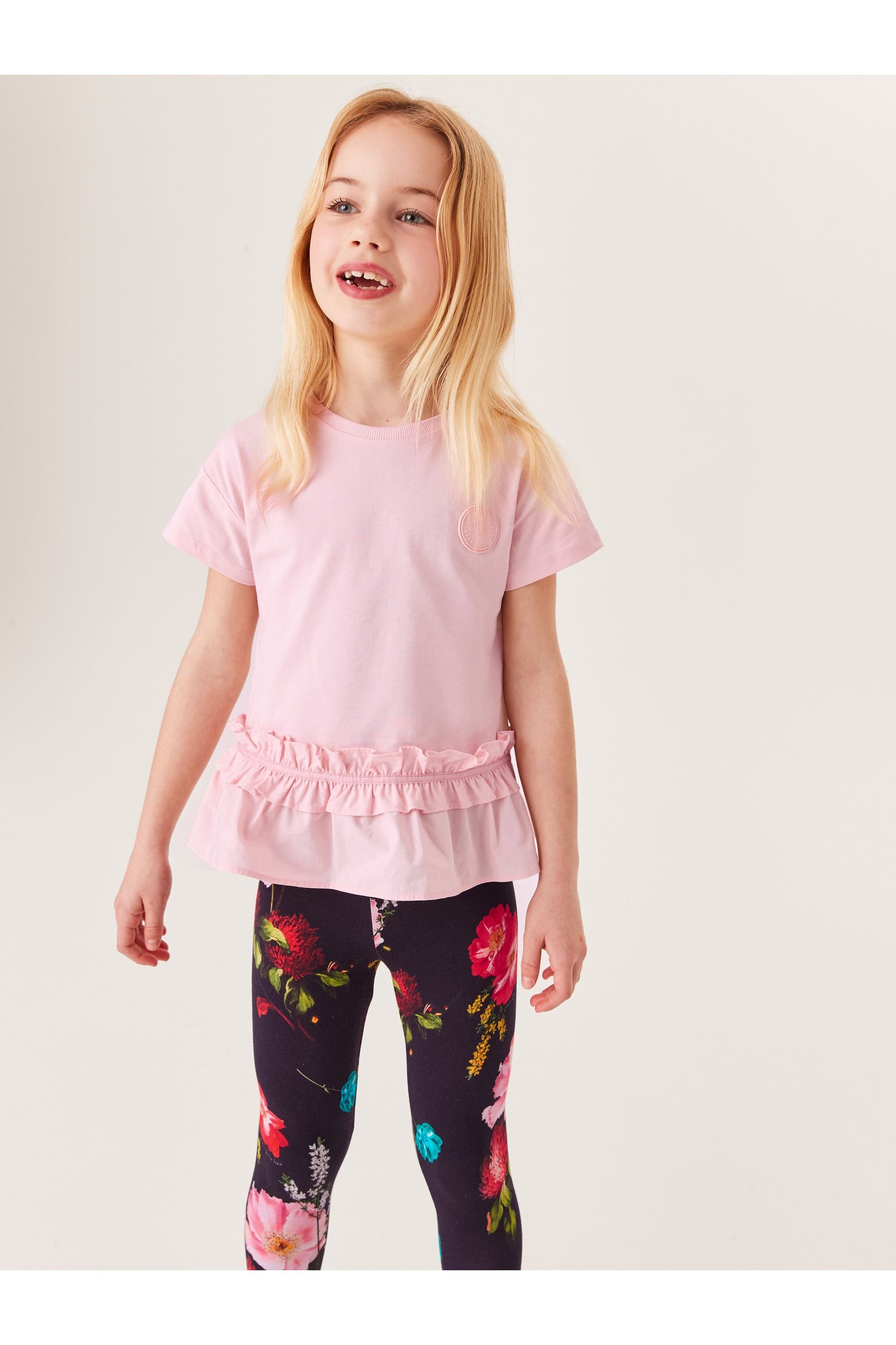 Pink Baker by Ted Baker Pink T-Shirt and Floral Legging Set