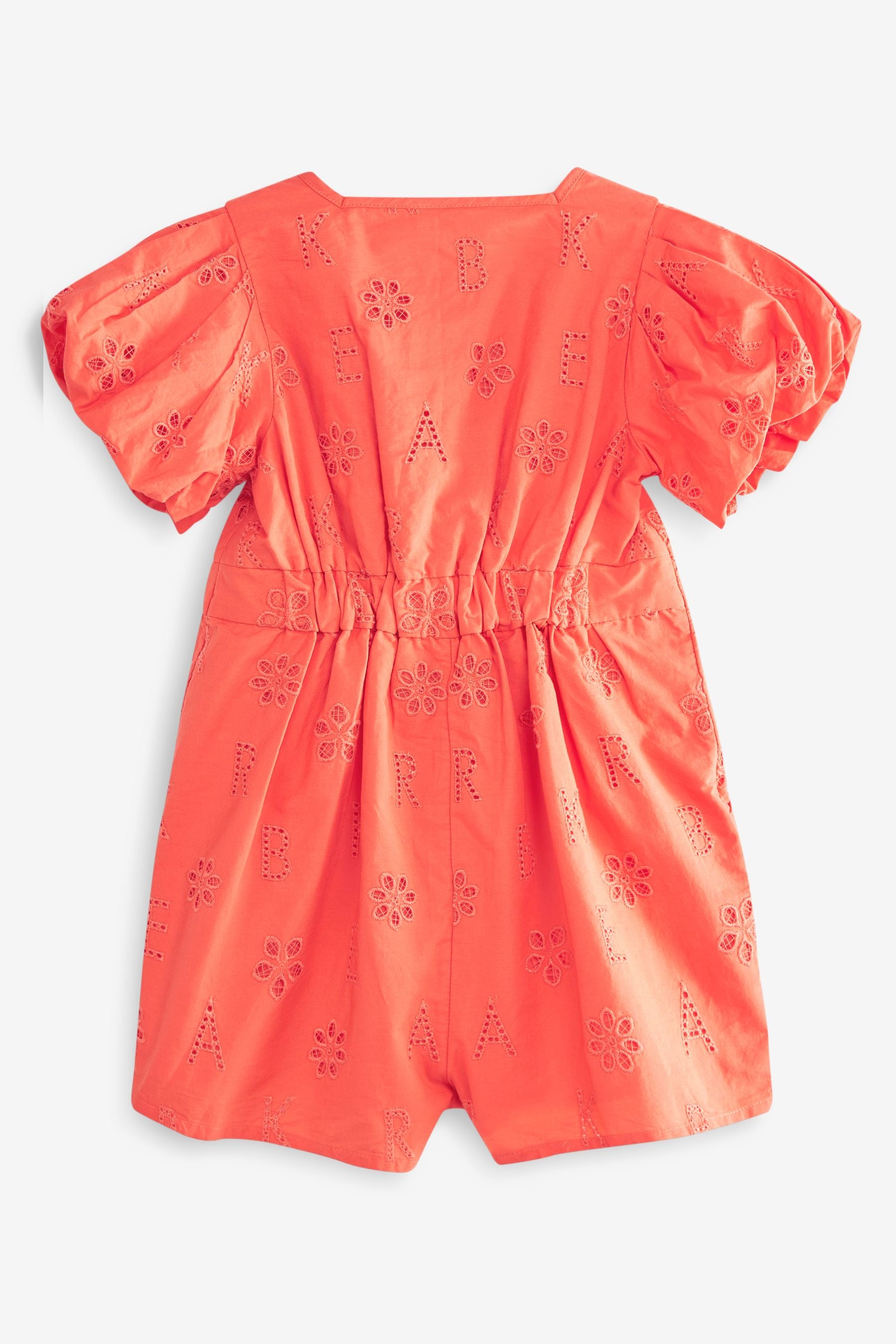 Baker by Ted Baker Girls Orange Broderie Playsuit