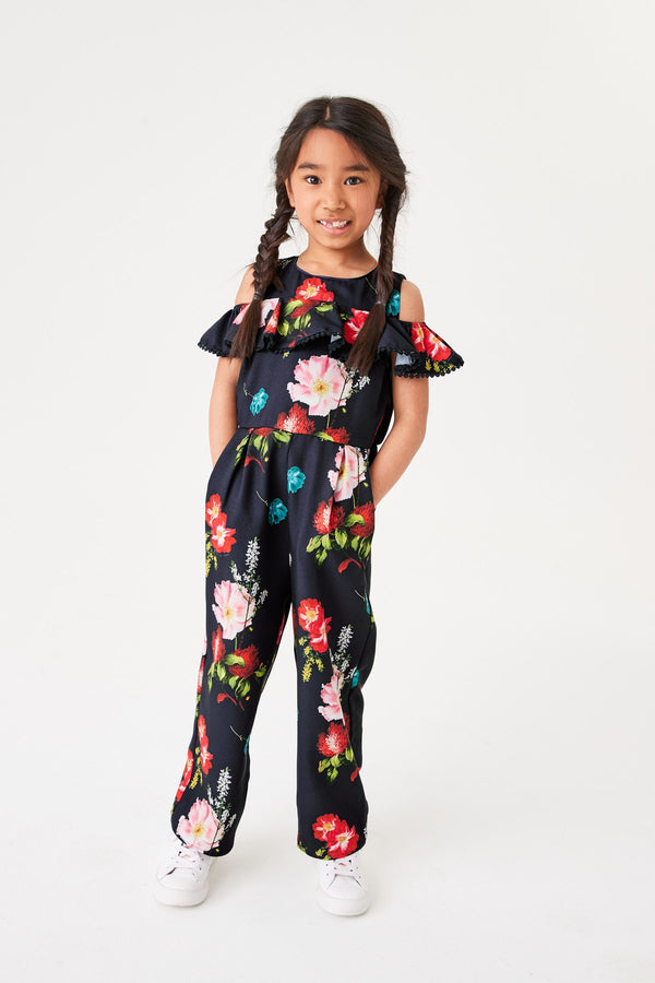 Navy Blue Baker by Ted Baker Navy Blue Floral Jumpsuit