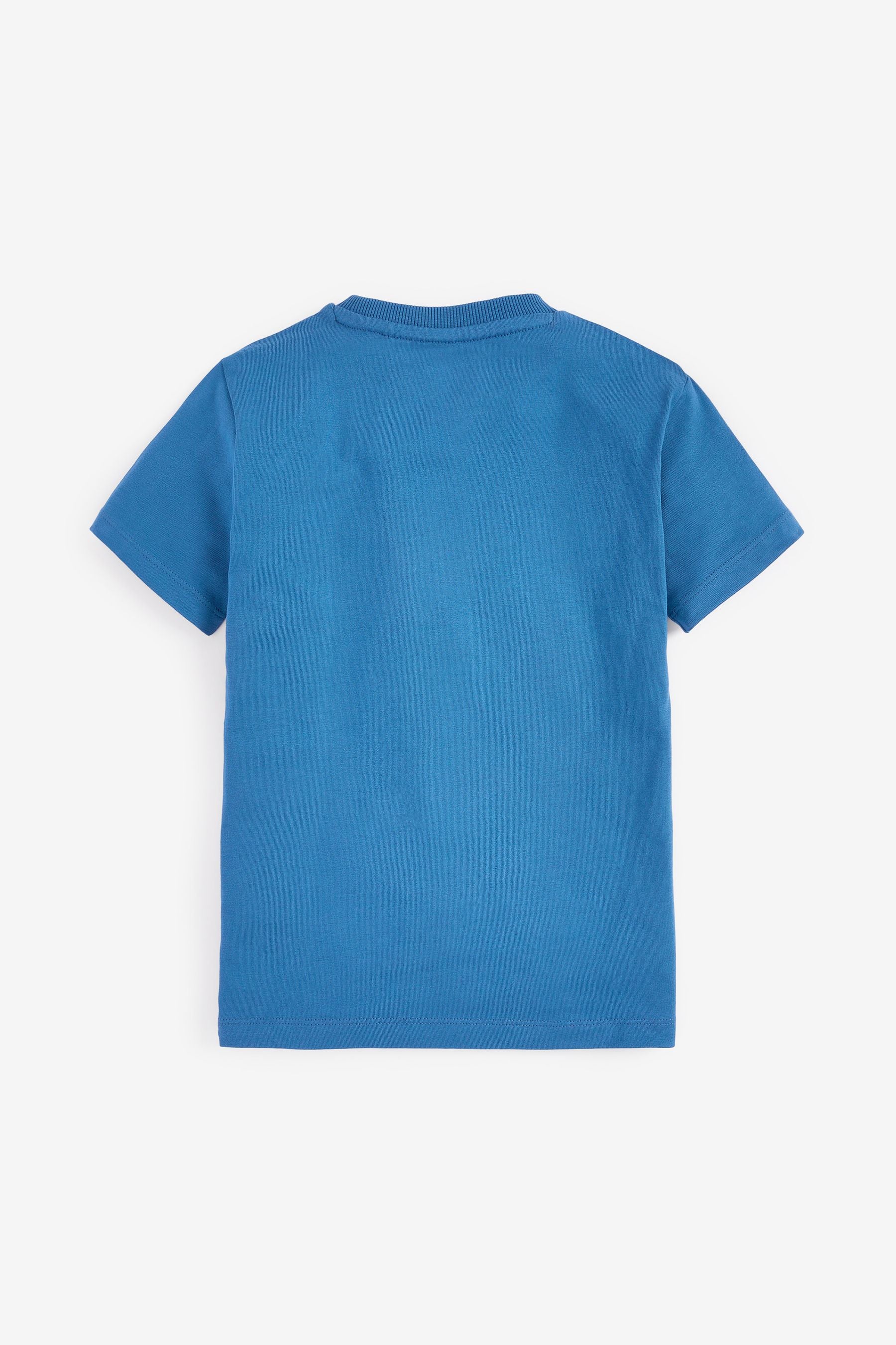 Blue Football Flippy Sequin Short Sleeve T-Shirt (3-16yrs)