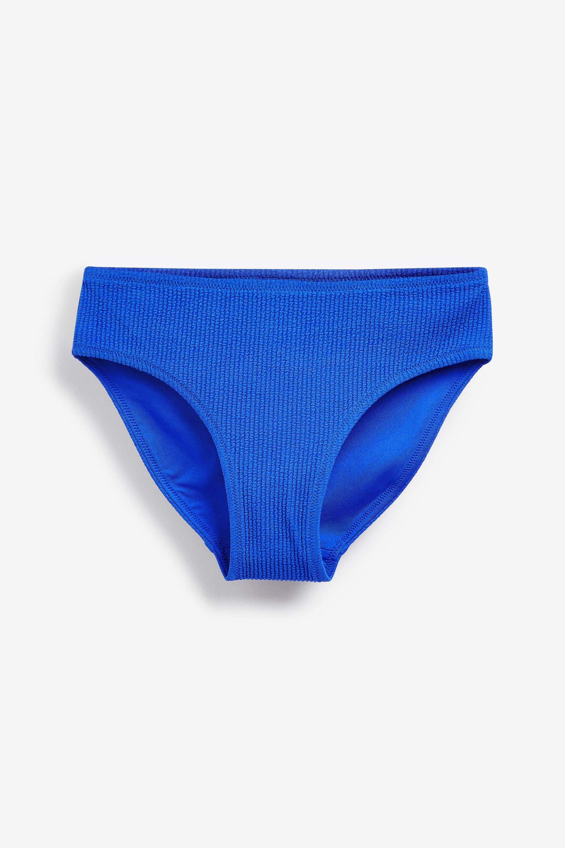 Cobalt Blue Textured Tie Shoulder Bikini Set (3-16yrs)