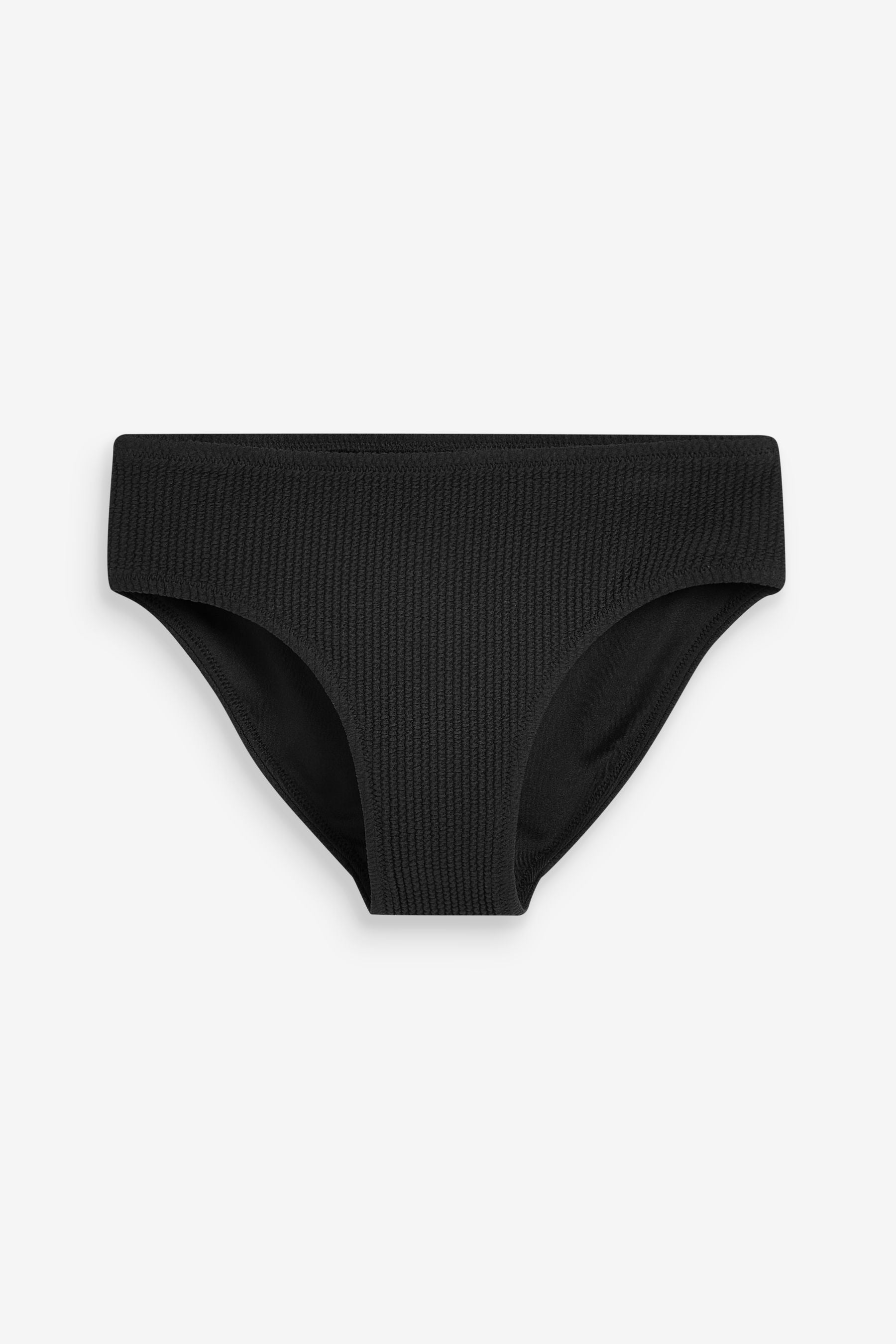 Black Textured Tie Shoulder Bikini Set (3-16yrs)