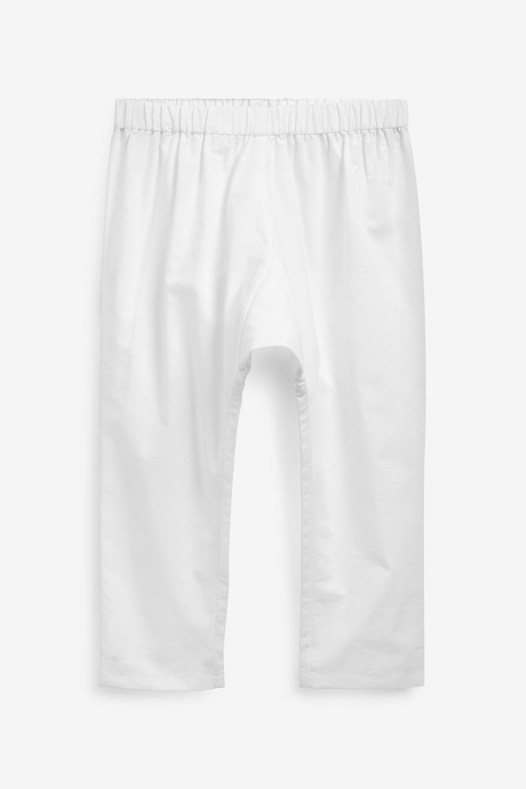 White Lightweight Kurta Trousers (3mths-7yrs)