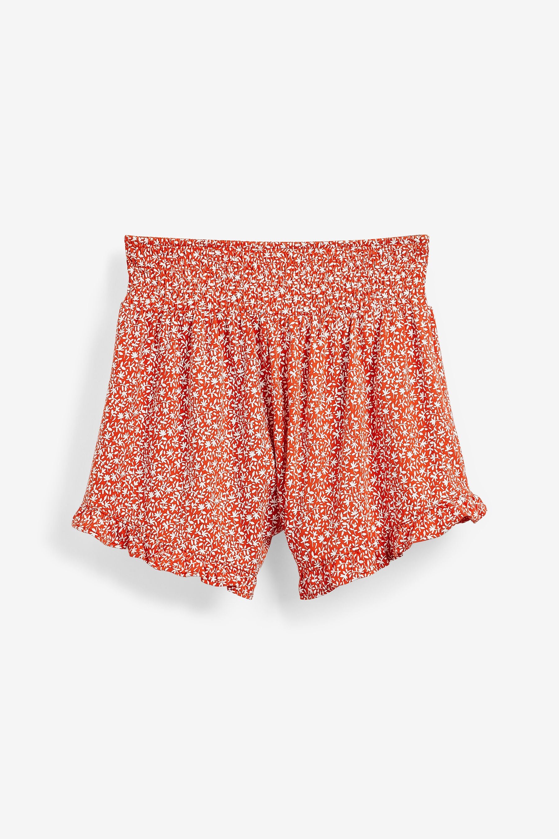 Red Ditsy Floral Print Shorts (3-16yrs)