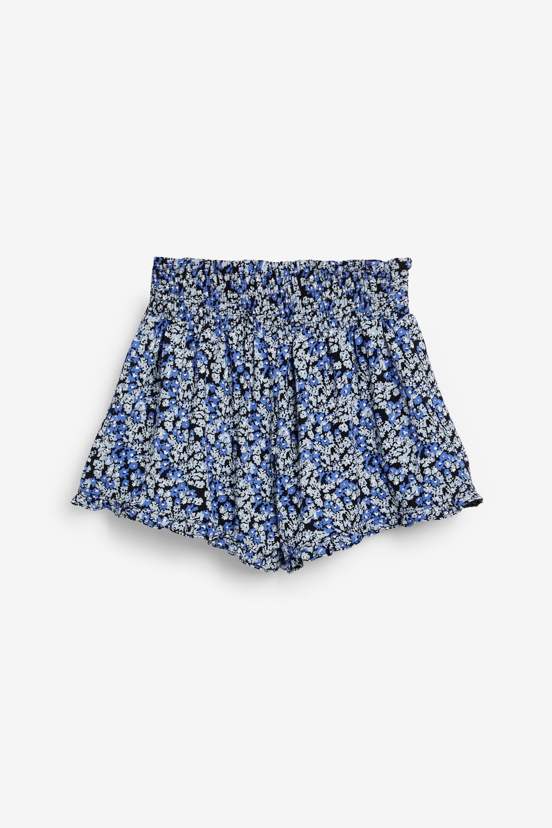 Blue Floral Print Shorts (3-16yrs)