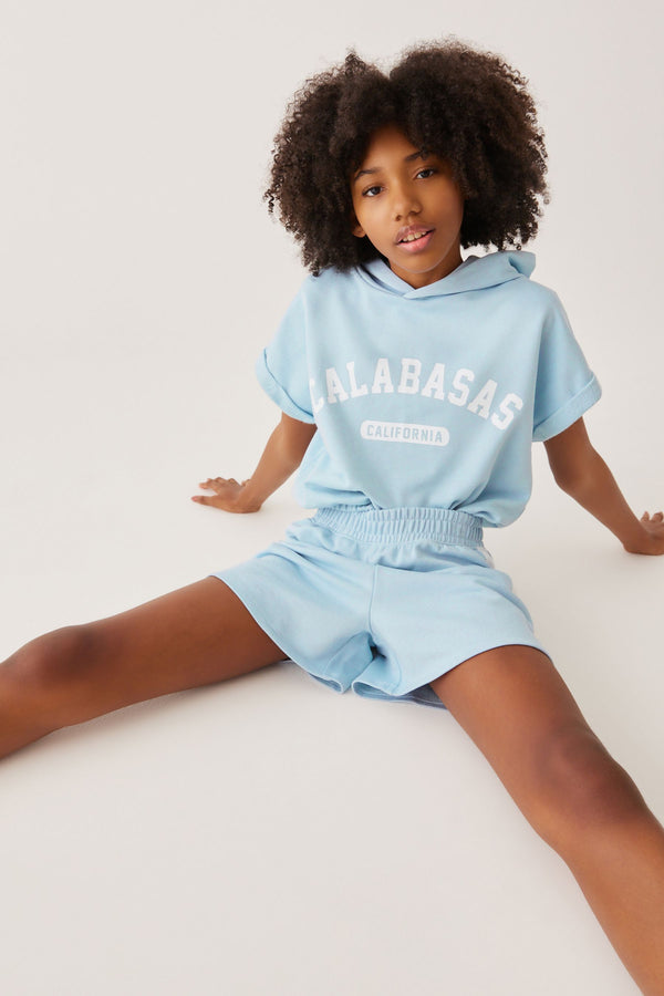 Blue Oversized Jersey Shorts (3-16yrs)