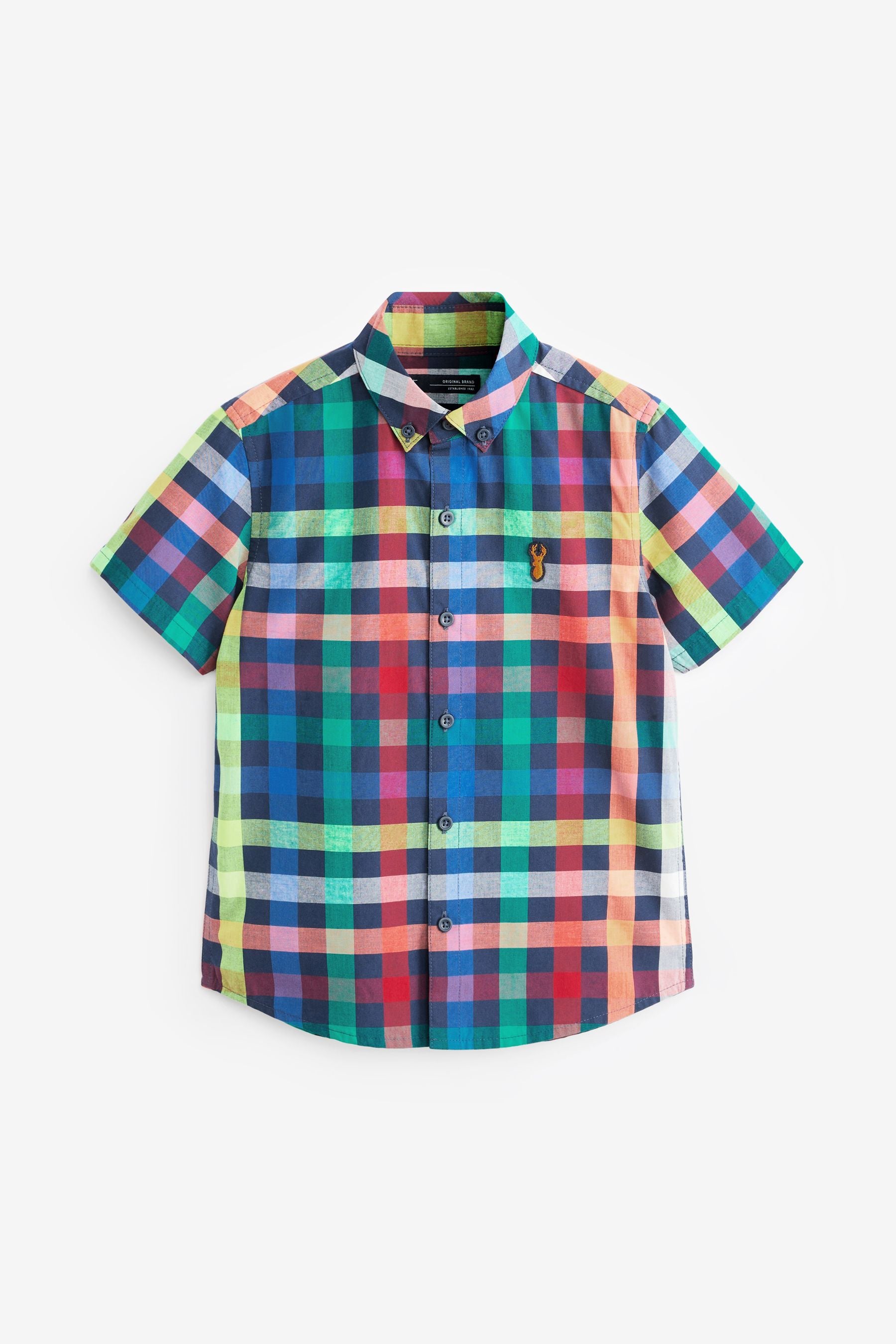 Multi Short Sleeve Check Shirt (3-16yrs)