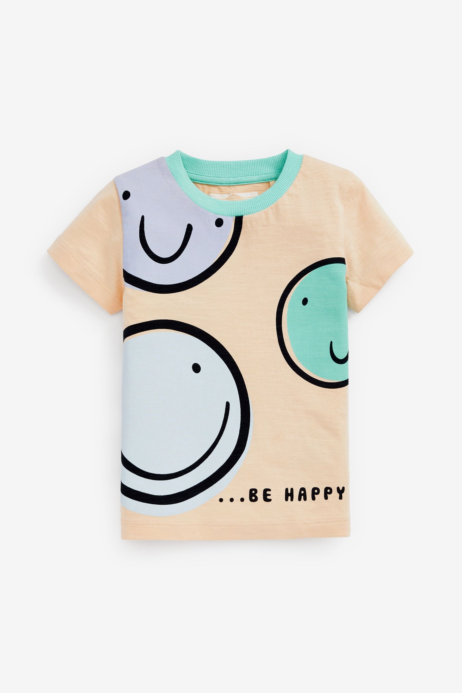 Peach Pink Smile Short Sleeve Character T-Shirt (3mths-7yrs)