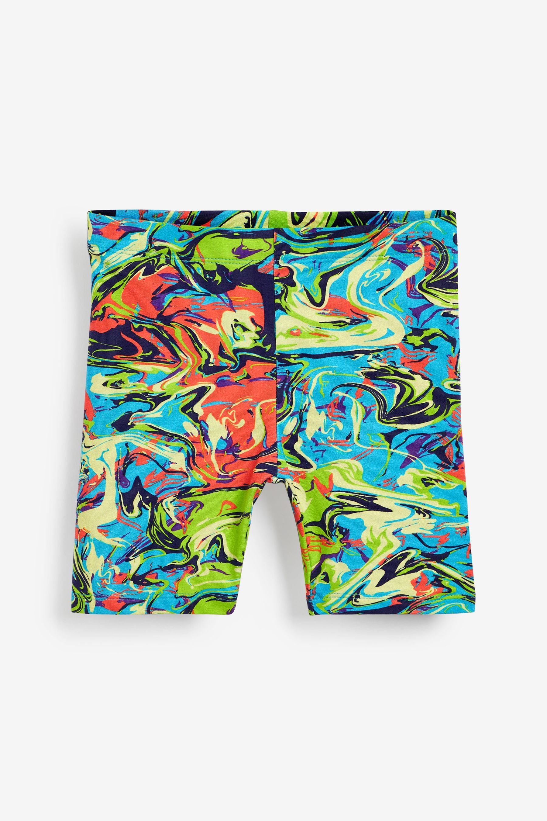 Blue/Green/Pink Marble And Animal 2 Pack Cycle Shorts (3-16yrs)