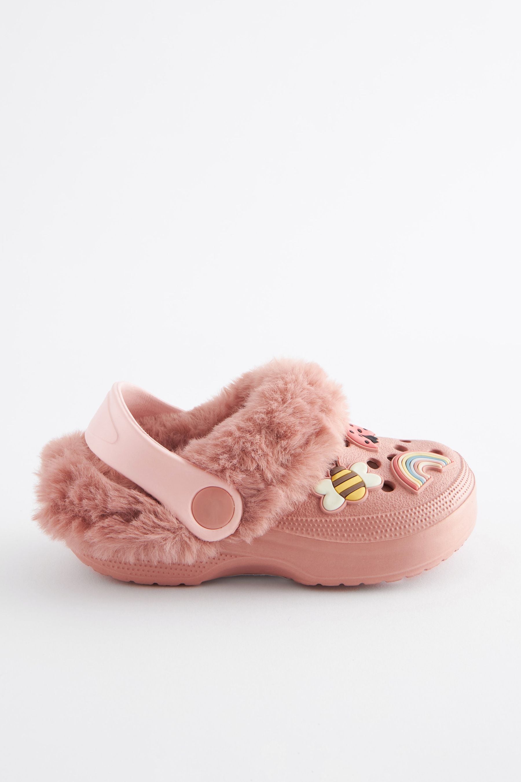 Pink Character Warm Lined Clog Slippers