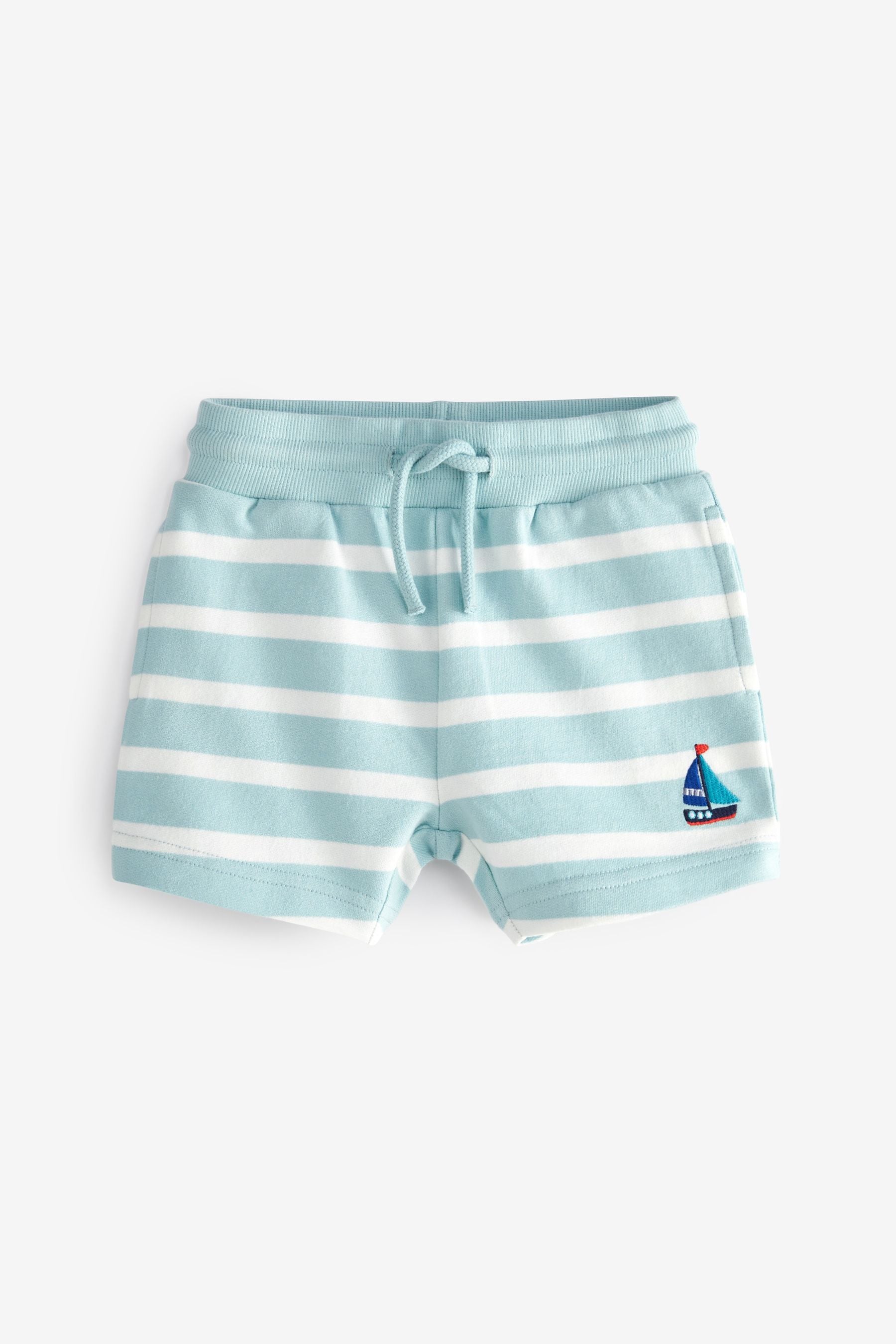 White/Blue Boat Character T-Shirt and Shorts Set (3mths-7yrs)