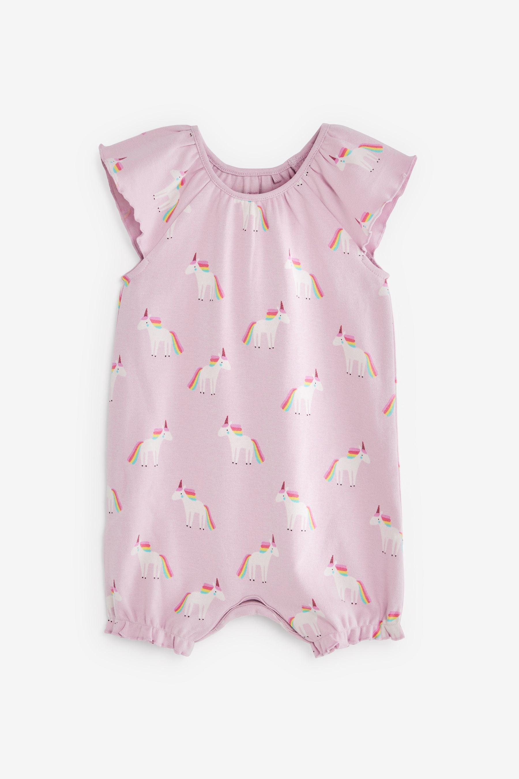 Pastel Pink Unicorn Baby 4 Pack Rompers (0mths-3yrs)