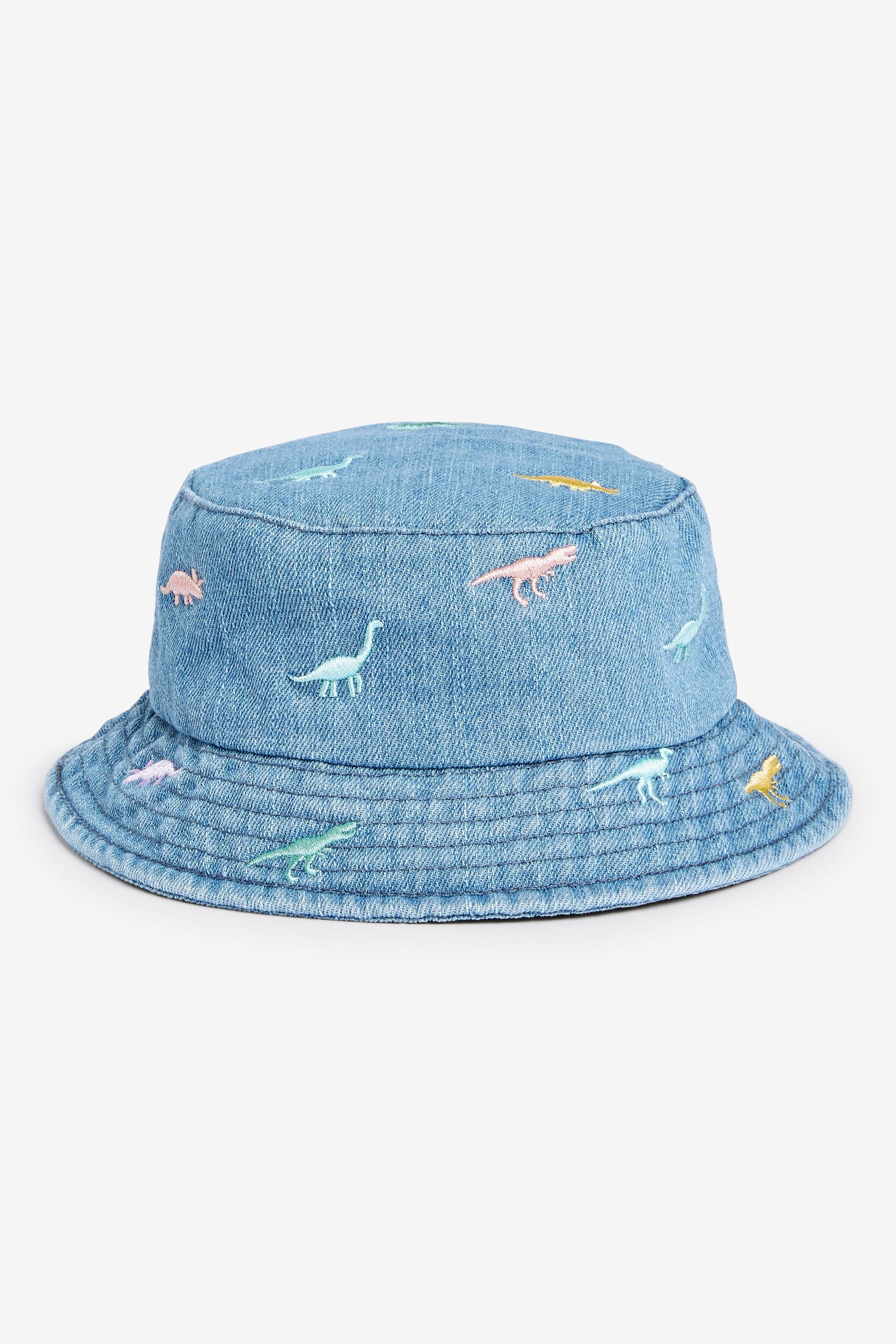 Denim Embroidered Bucket Hat (3mths-6yrs)