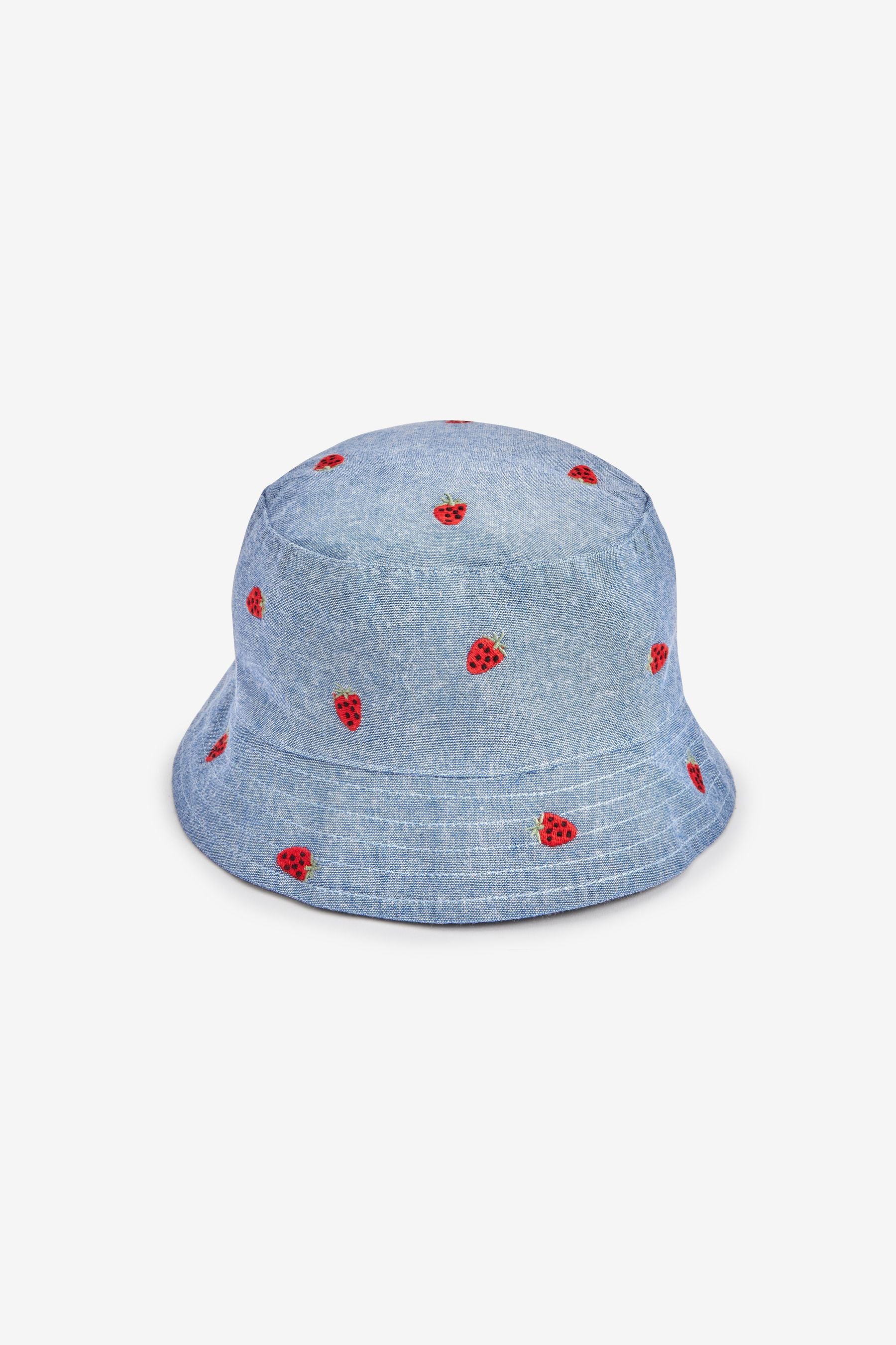 Red/Navy Blue/White 2 Pack Bucket Hats (3mths-6yrs)