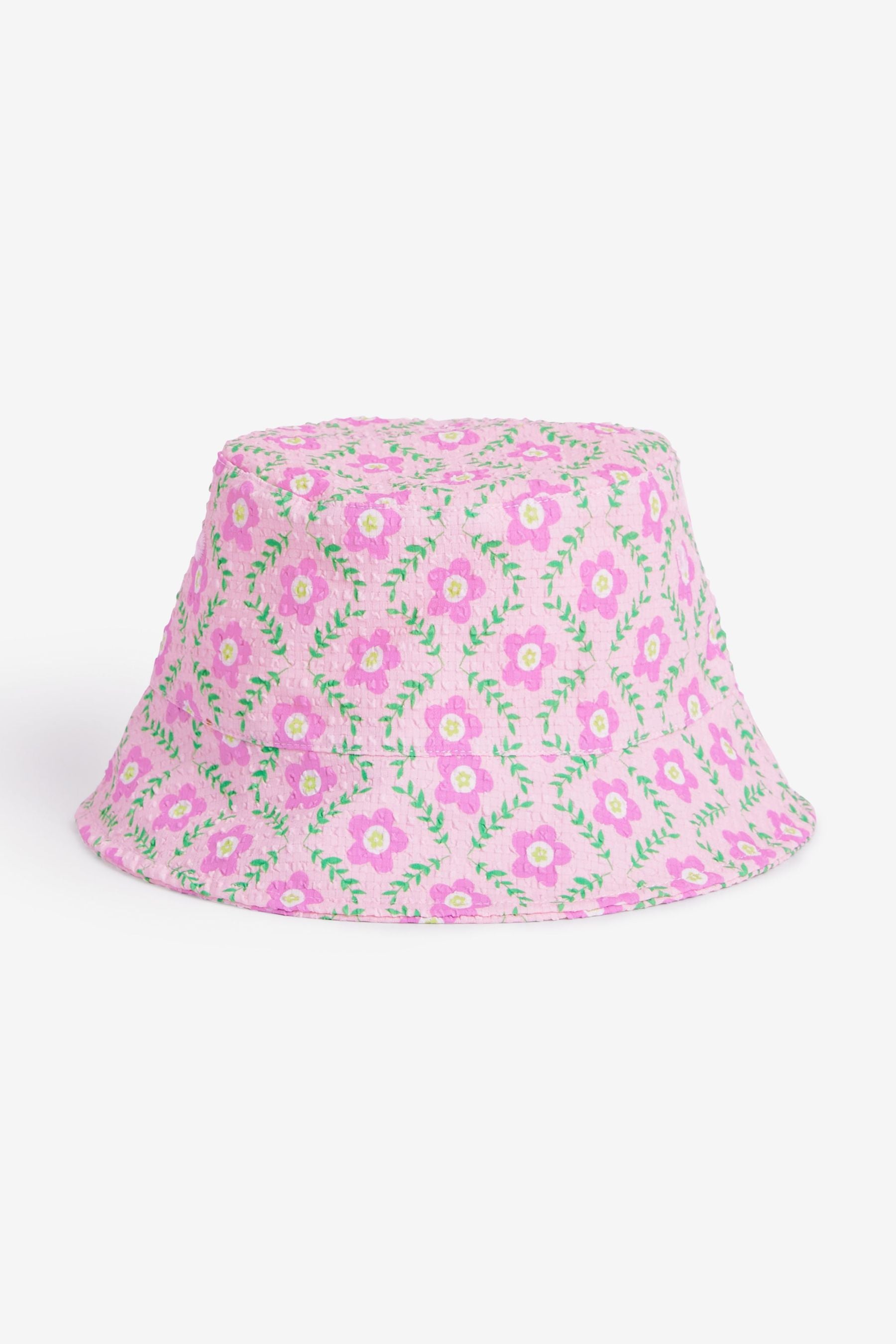 Pink Textured Bucket Hat (3mths-6yrs)