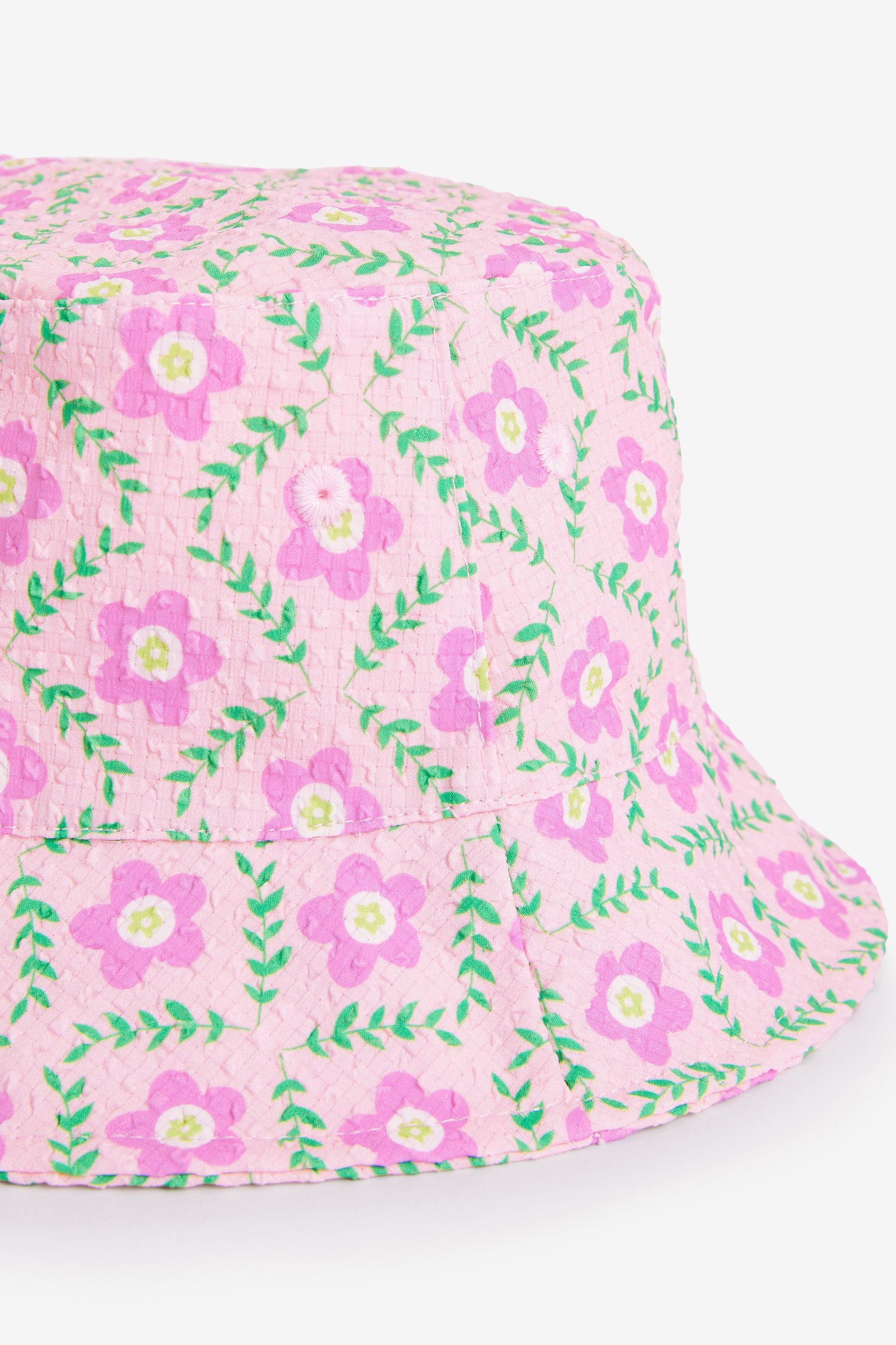 Pink Textured Bucket Hat (3mths-6yrs)