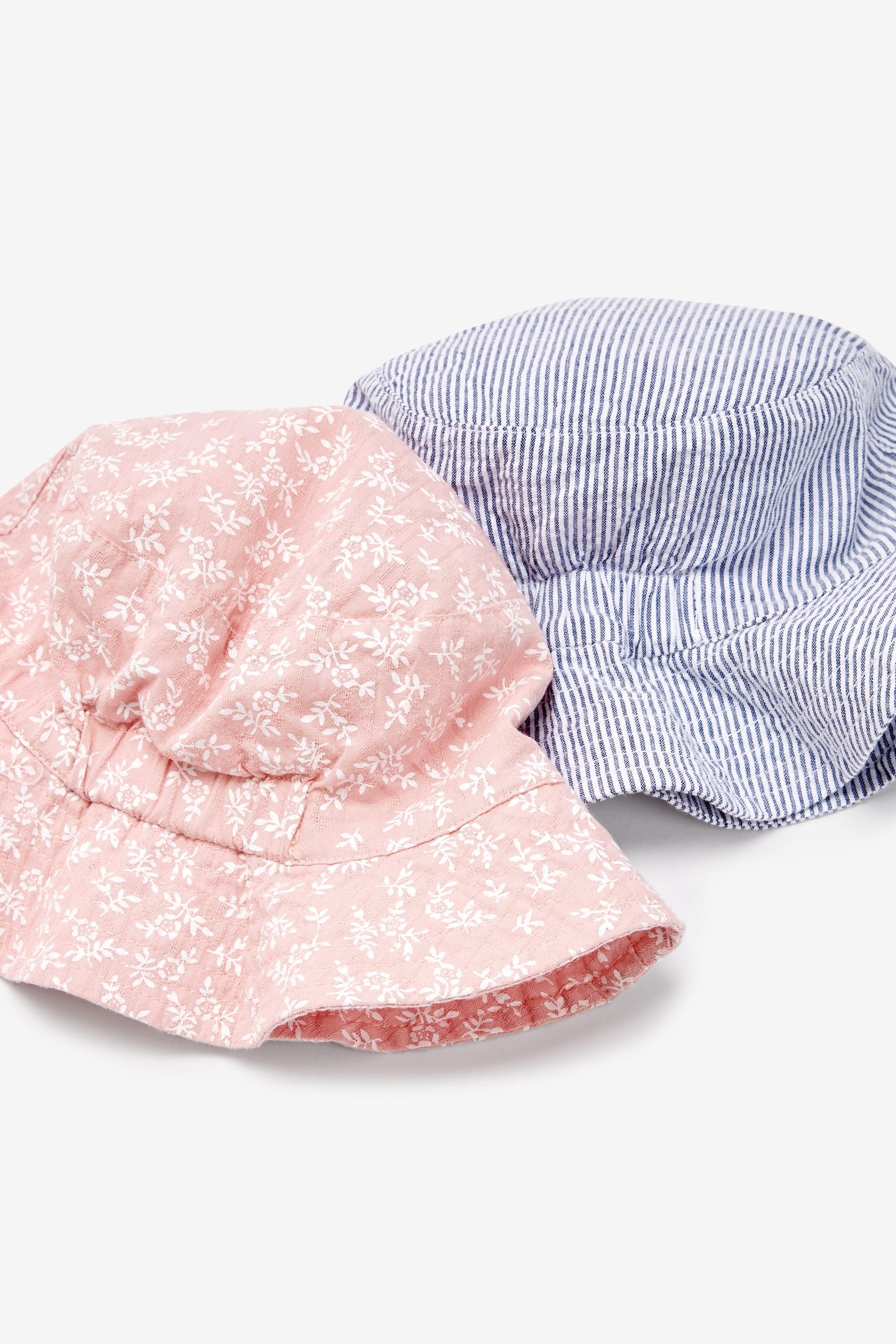 Pink/Chambray 2 Pack Bucket Hats (3mths-6yrs)