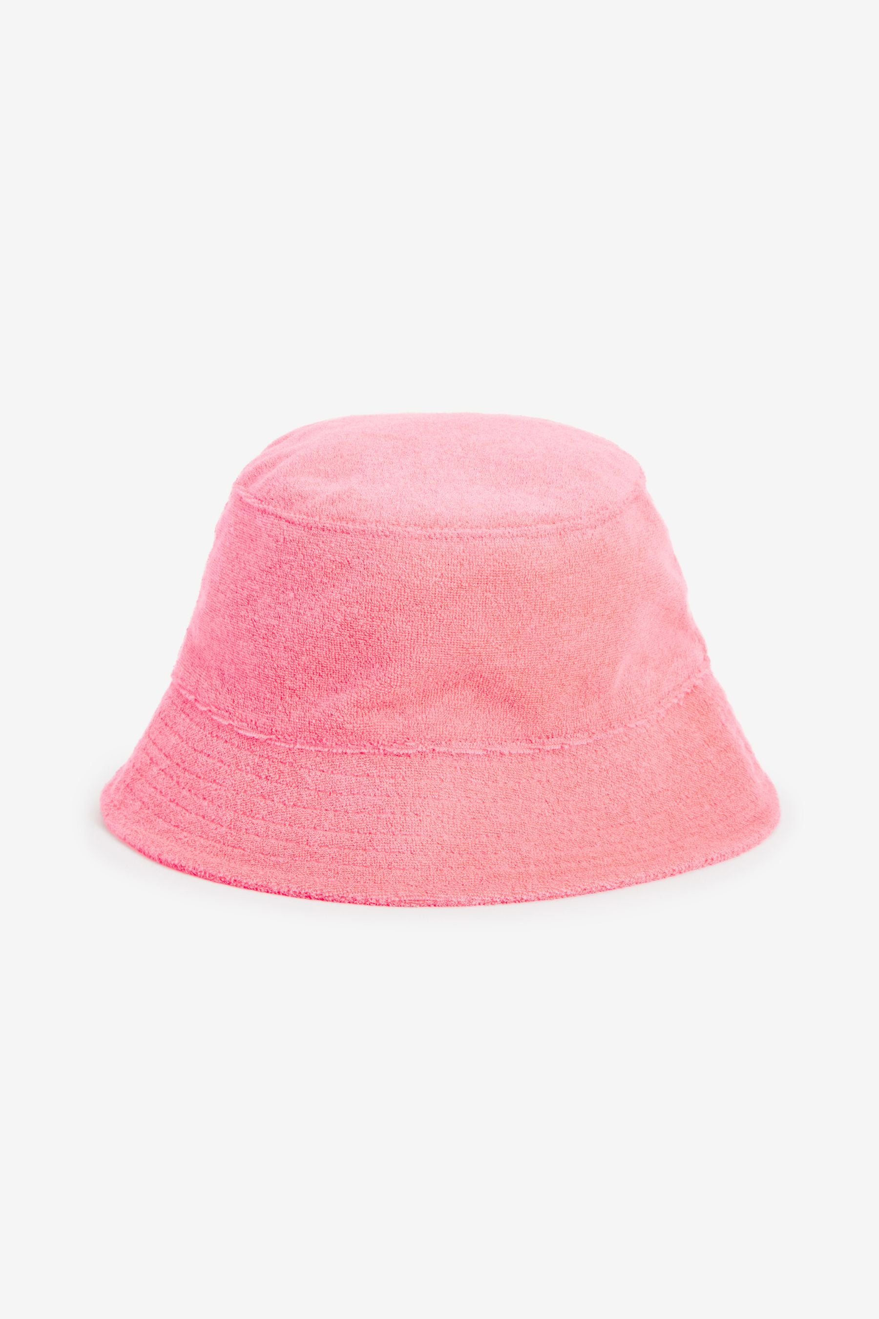 Fluro Pink Towelling Bucket Hat (3-16yrs)