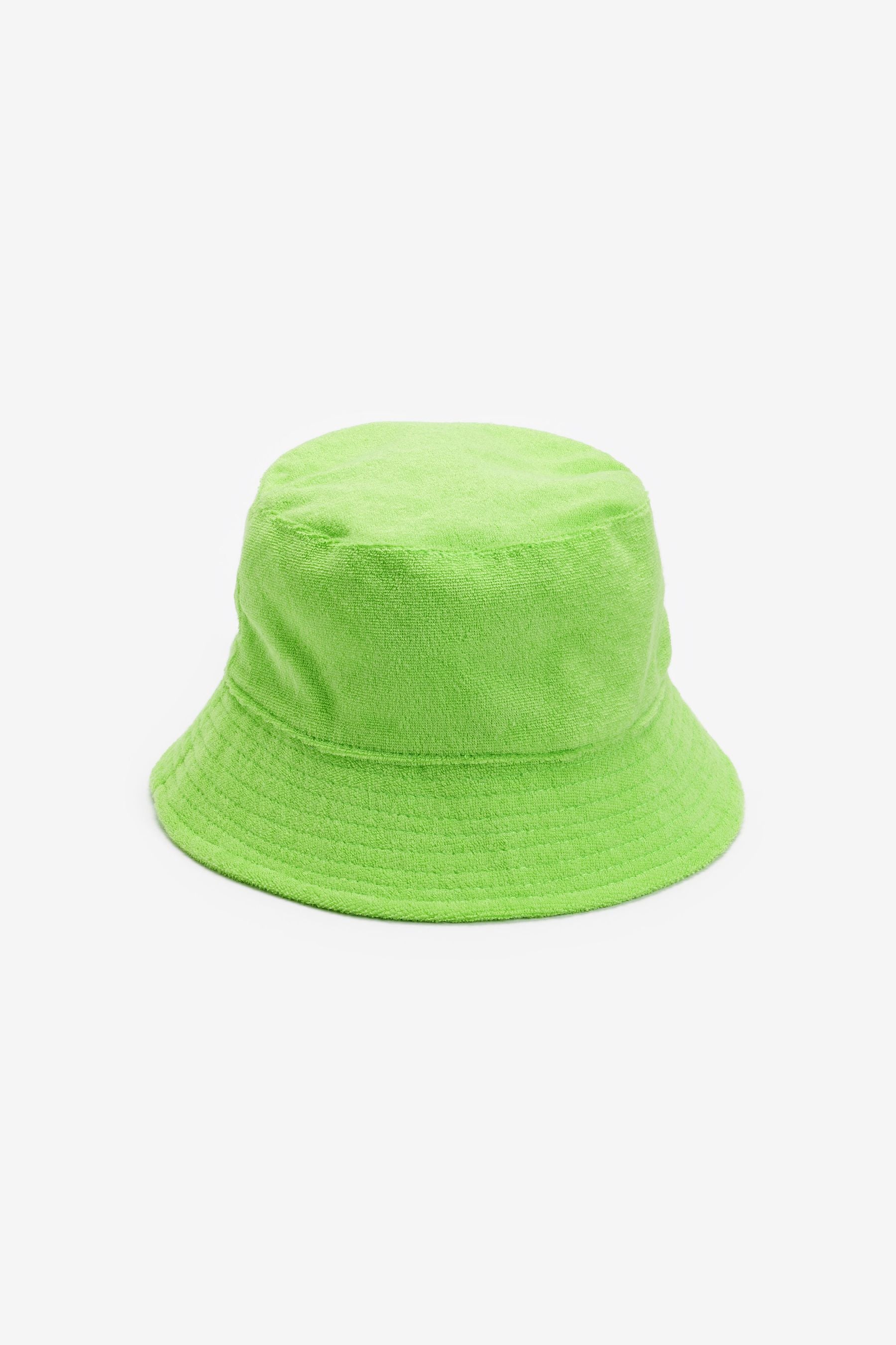 Lime Green Towelling Bucket Hat (3-16yrs)