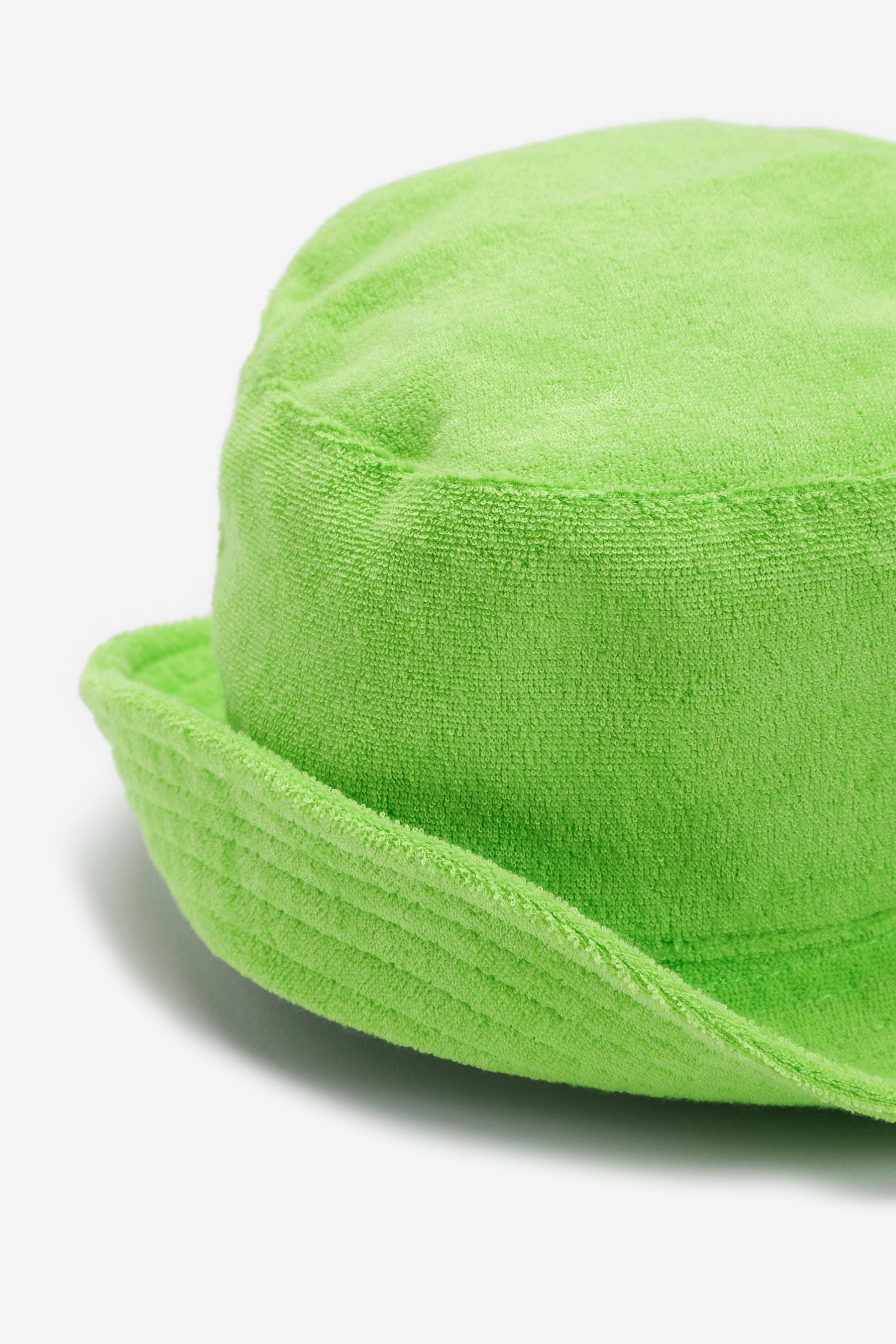 Lime Green Towelling Bucket Hat (3-16yrs)