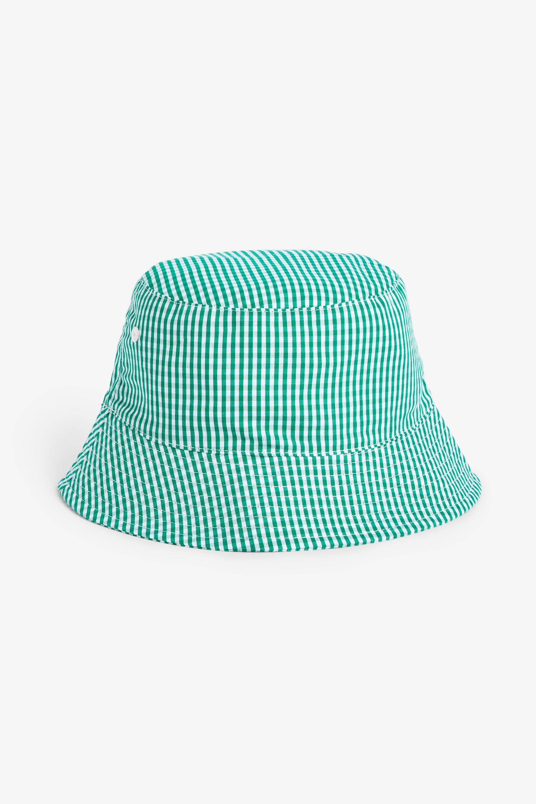 Green Gingham Bucket Hat (3-16yrs)