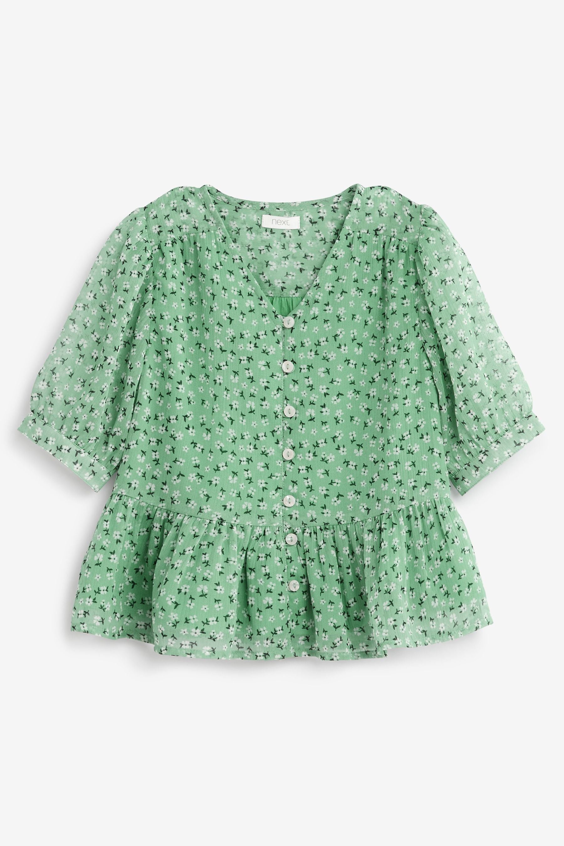 Mint Green Ditsy Chiffon Blouse (3-16yrs)