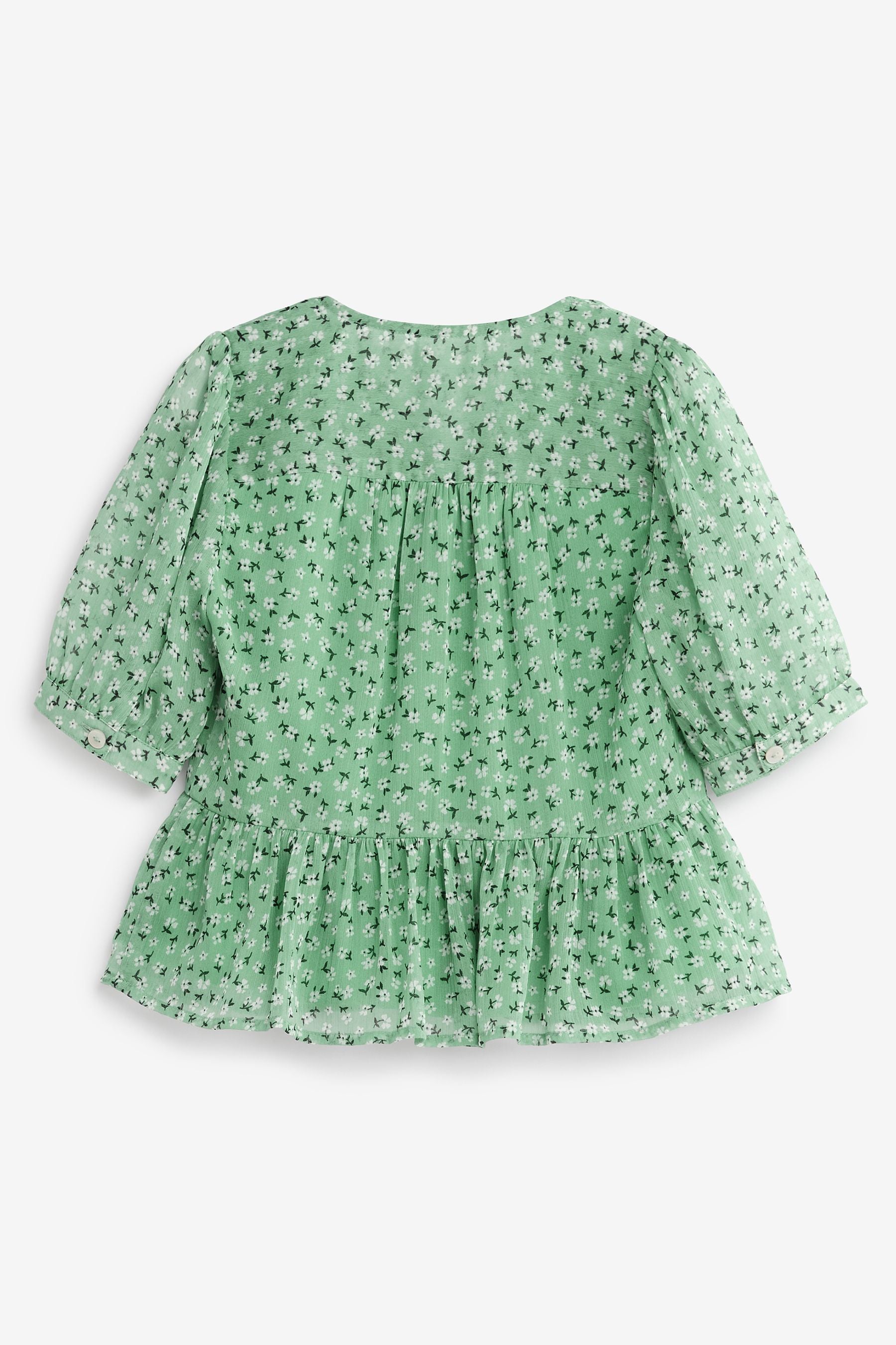 Mint Green Ditsy Chiffon Blouse (3-16yrs)