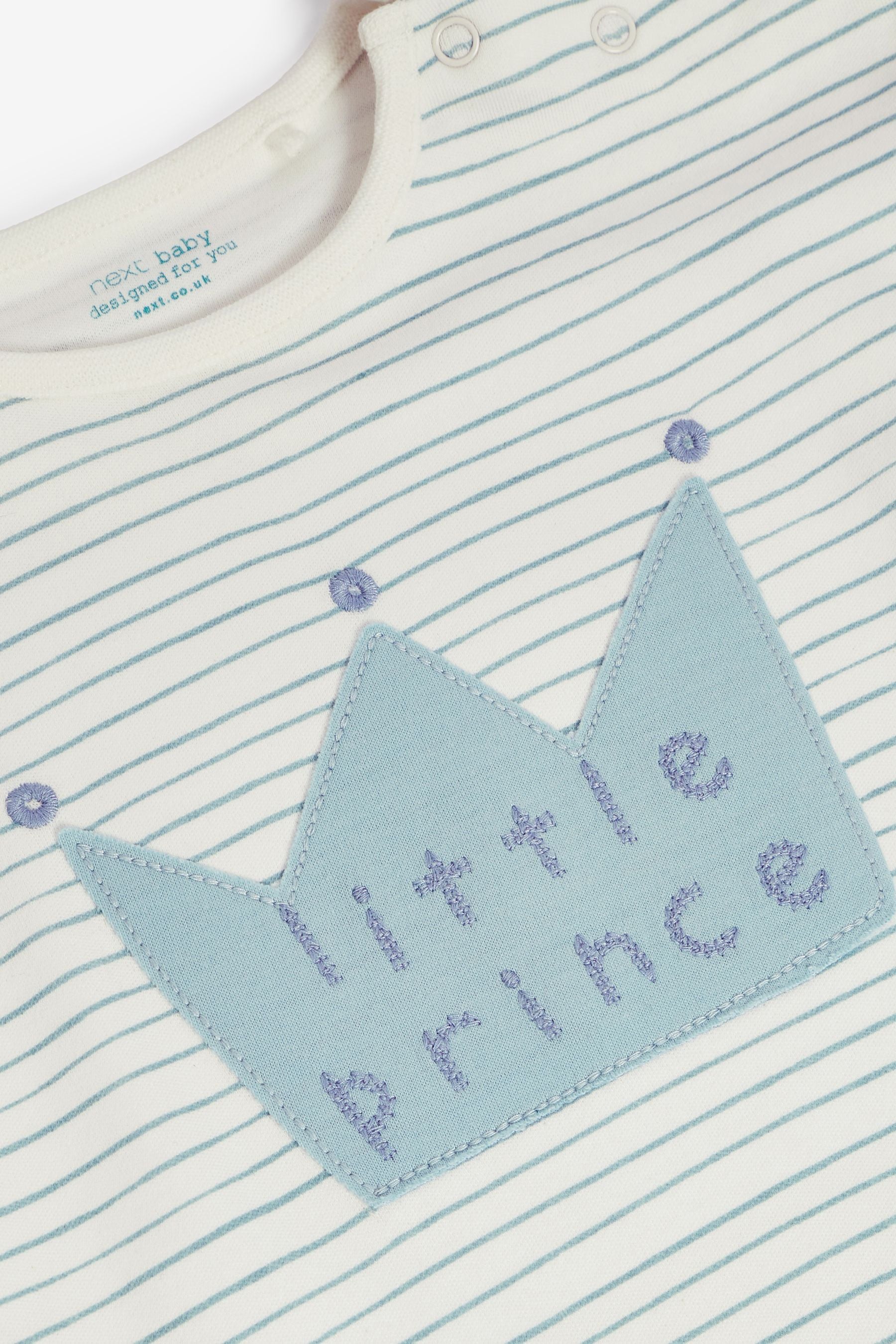 White Little Prince Single Romper (0mths-3yrs)