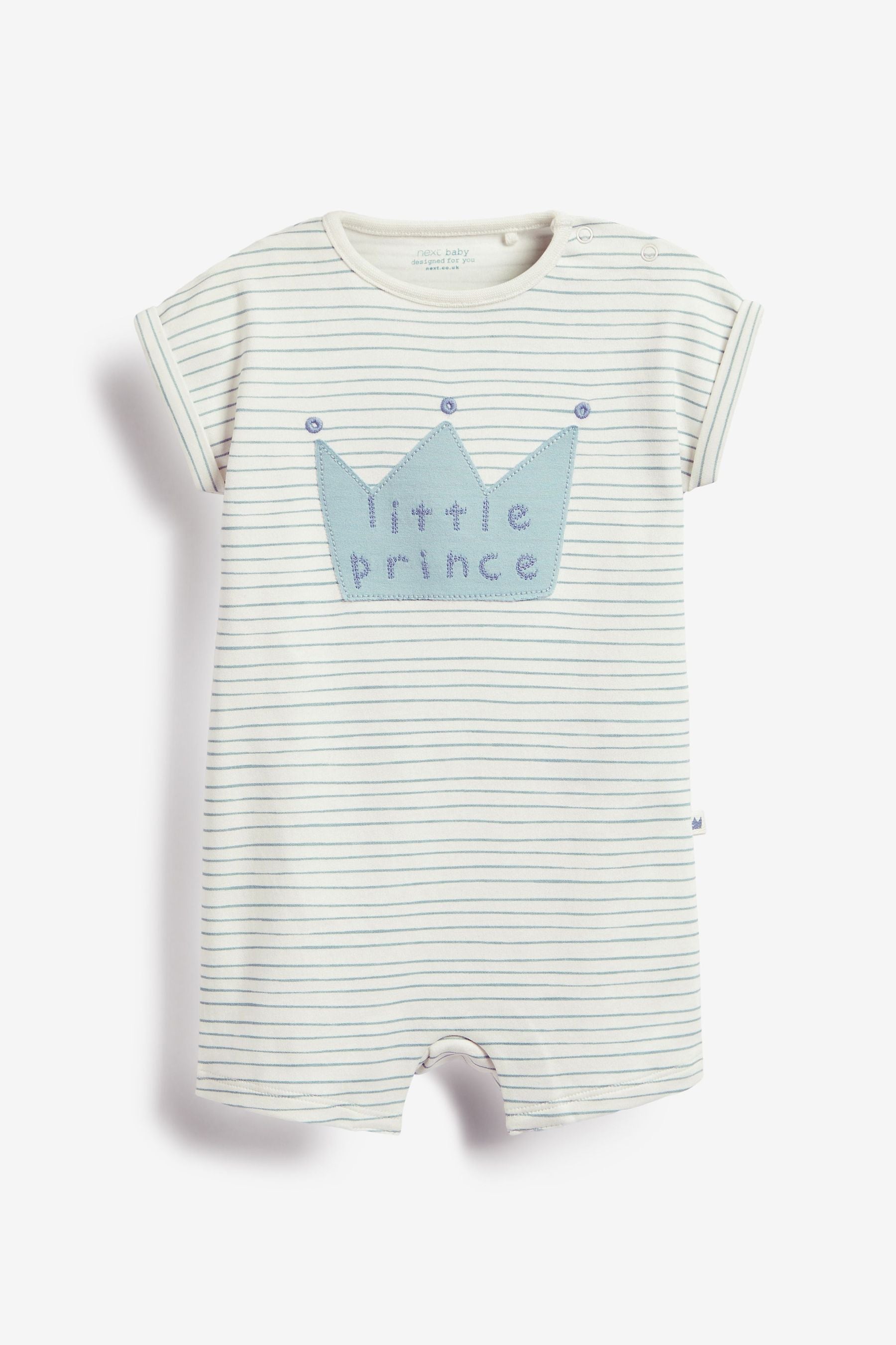 White Little Prince Single Romper (0mths-3yrs)