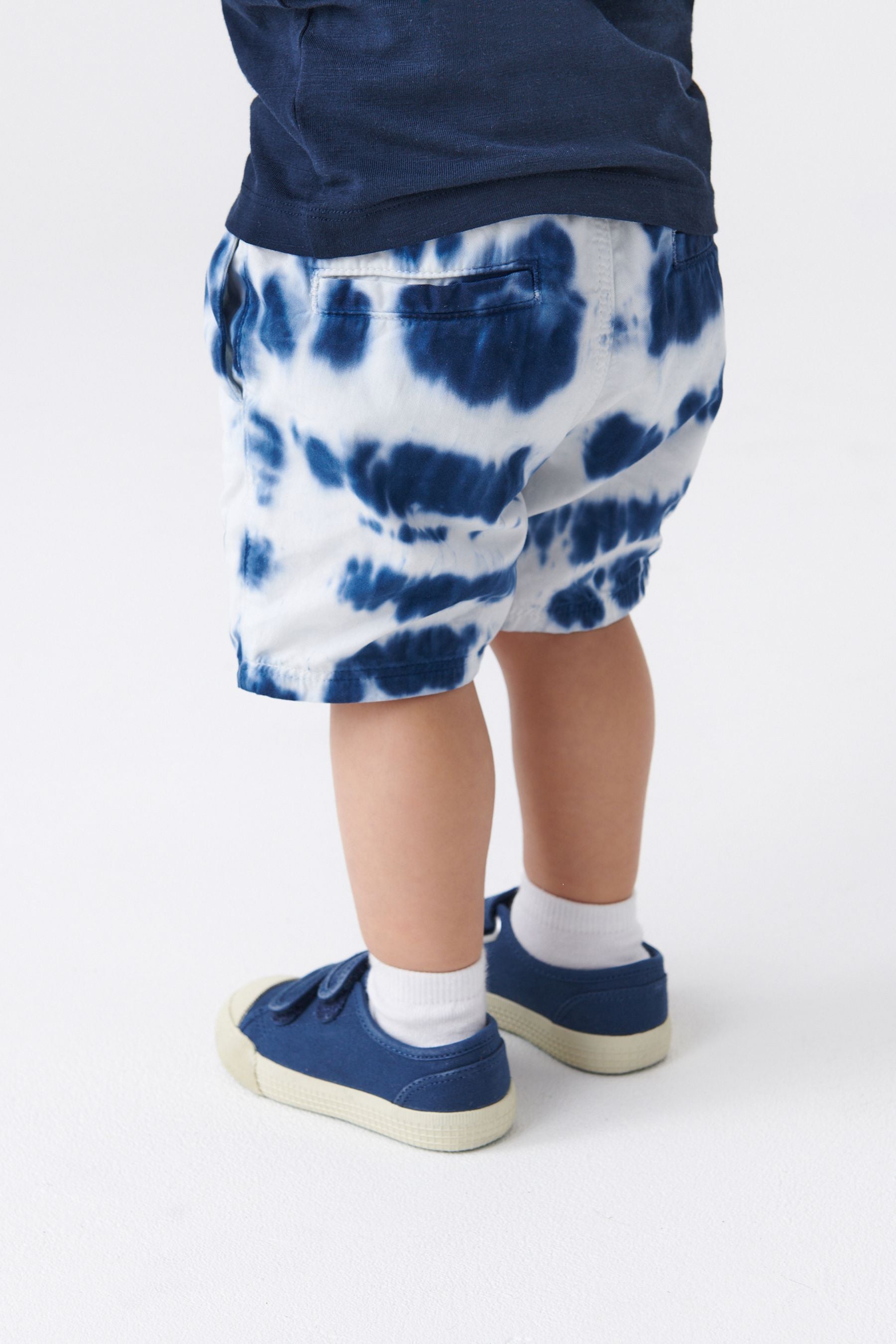 Blue Tie Dye Pull-On Shorts (3mths-7yrs)