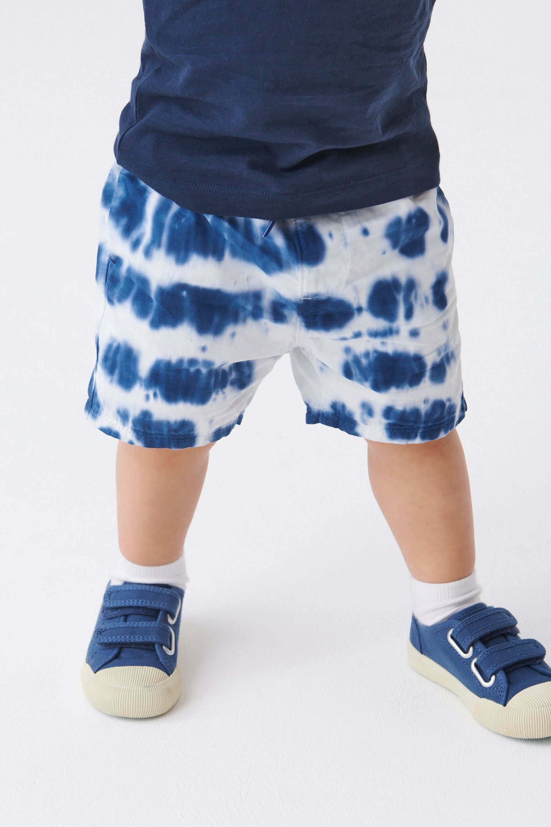 Blue Tie Dye Pull-On Shorts (3mths-7yrs)