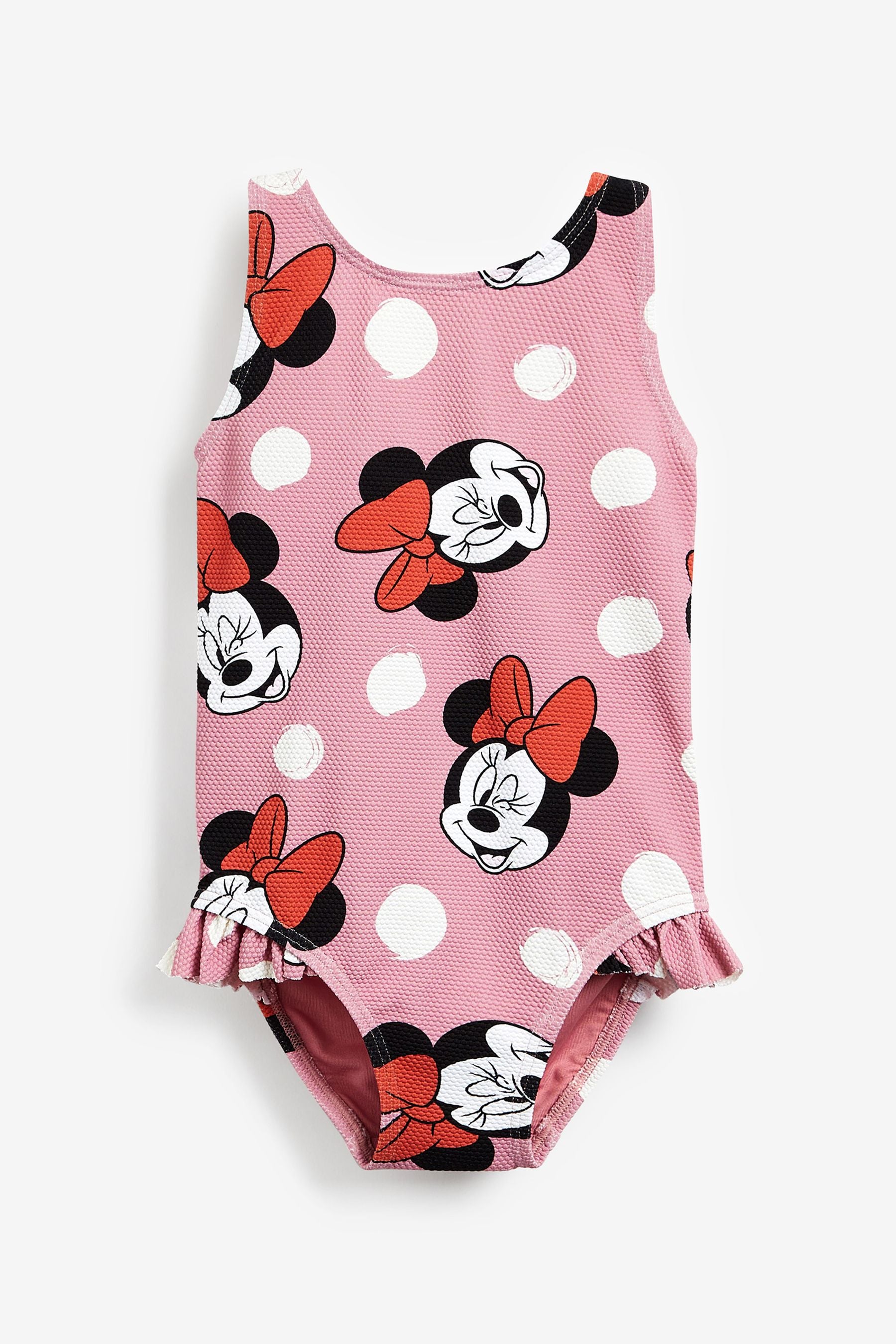 Dusky Pink Licensed Disney Minnie Mouse Swimsuit (3mths-7yrs)