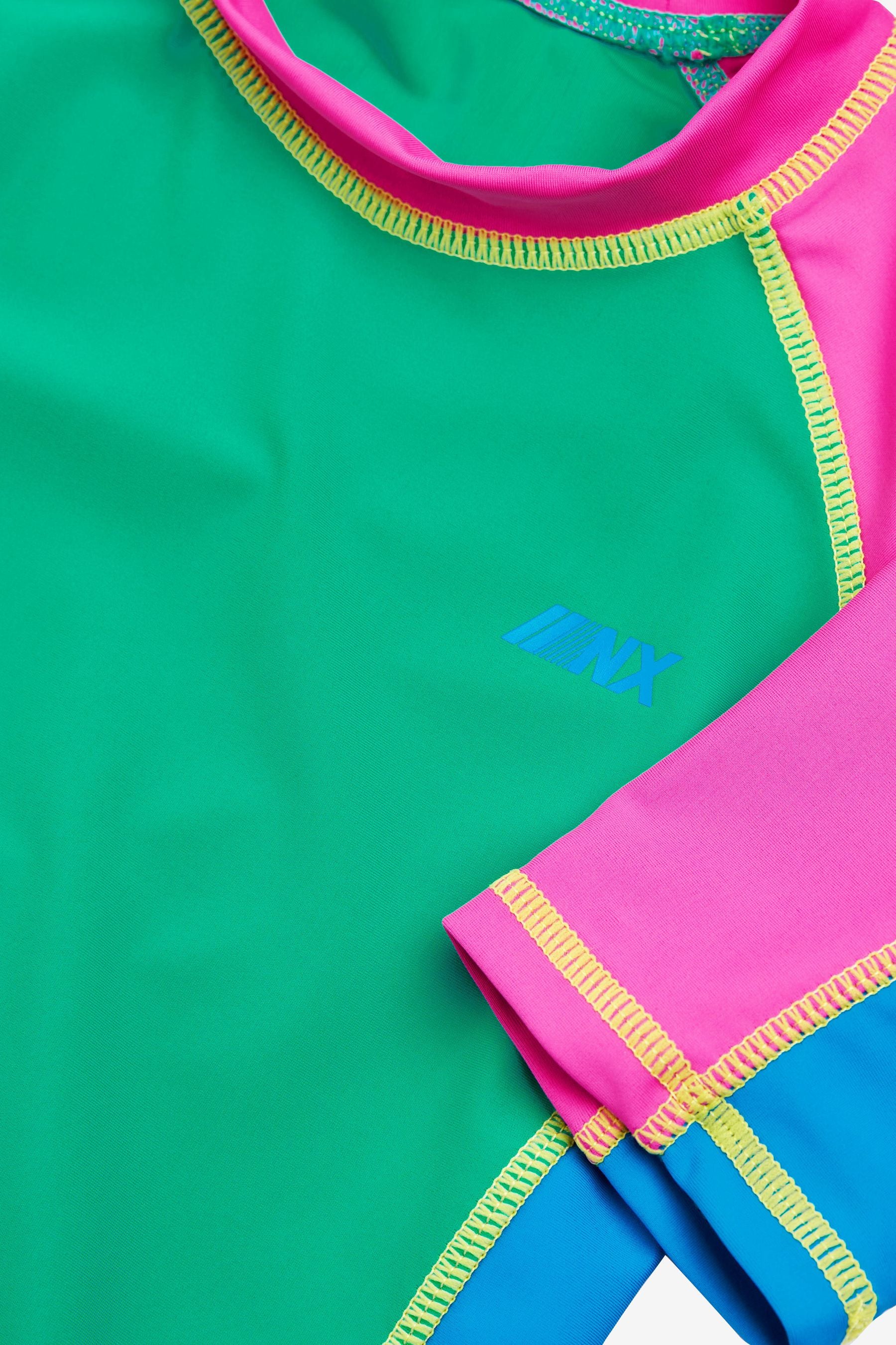 Pink/Green Rash Vest (3-16yrs)