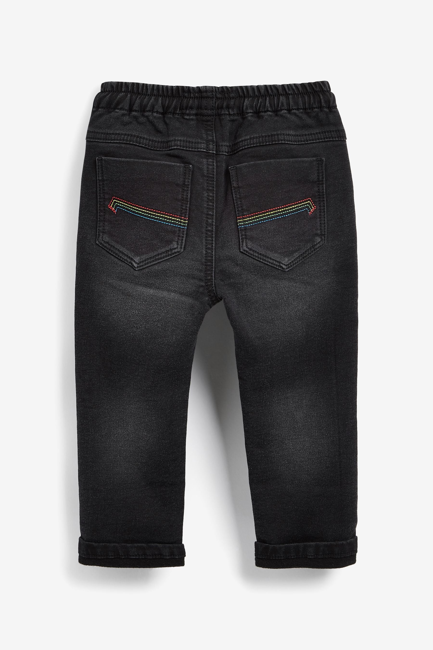 Black Rainbow Trim Joggers (3mths-7yrs)