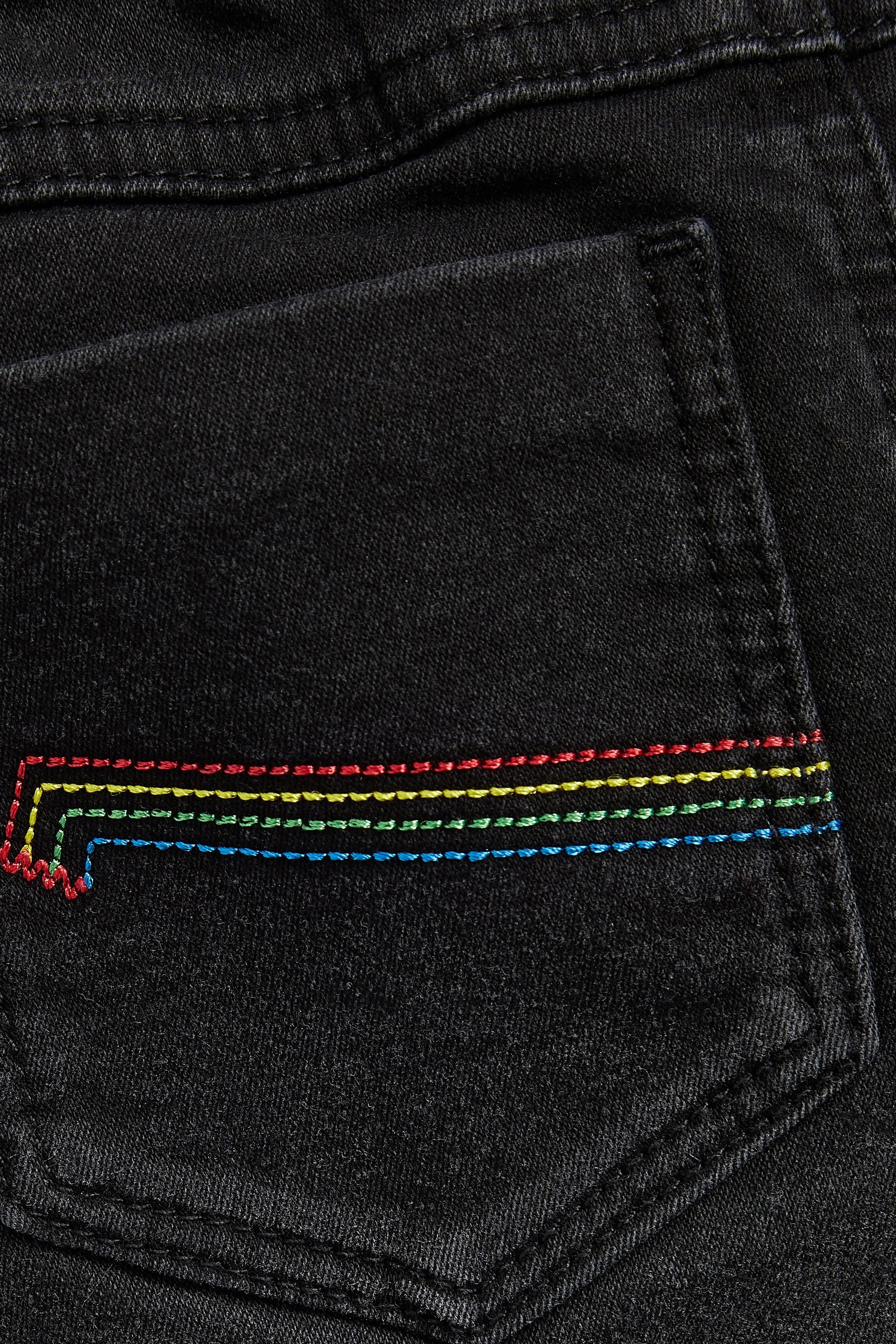 Black Rainbow Trim Joggers (3mths-7yrs)