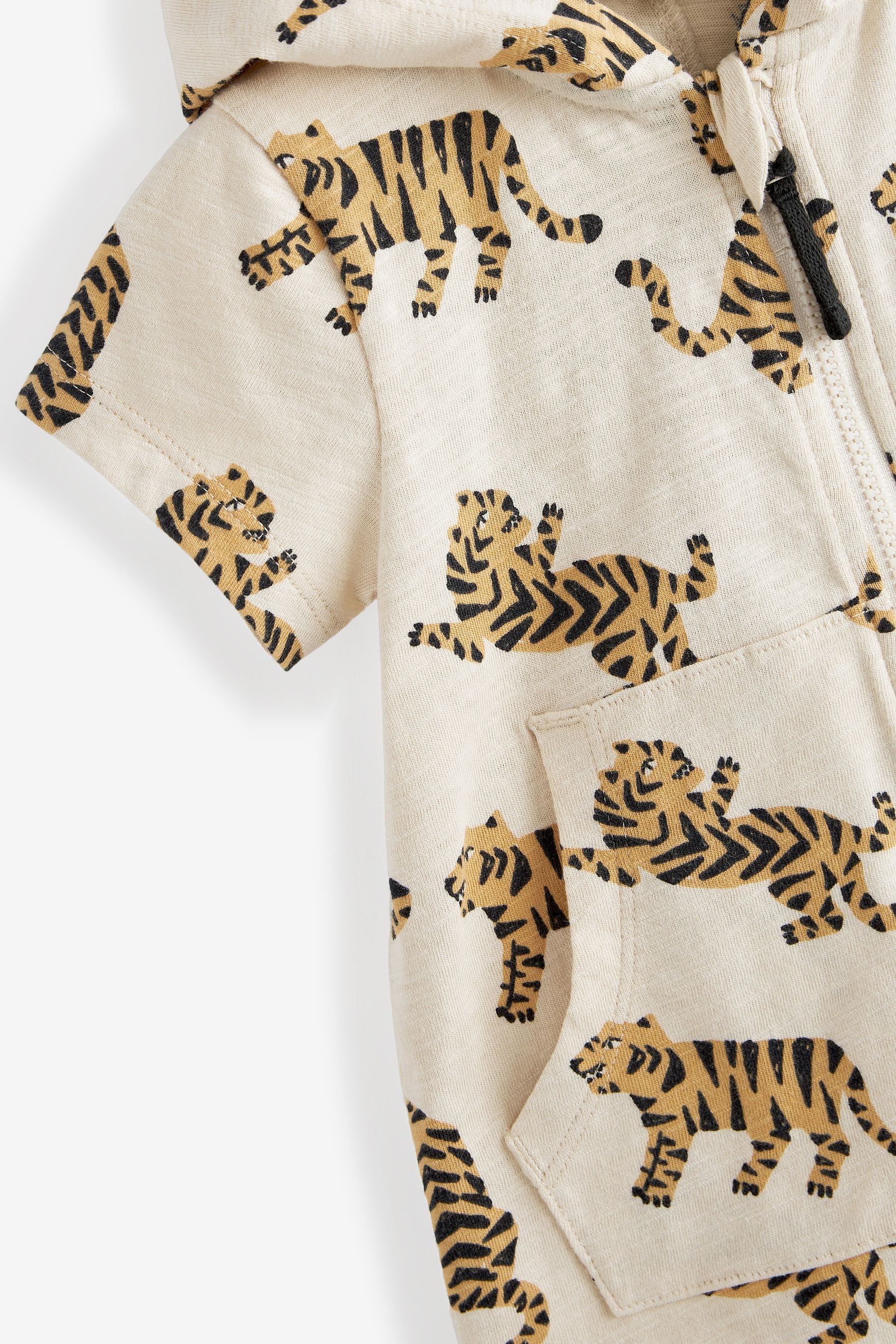 Ecru Myleene Klass Baby Hooded Tiger Romper