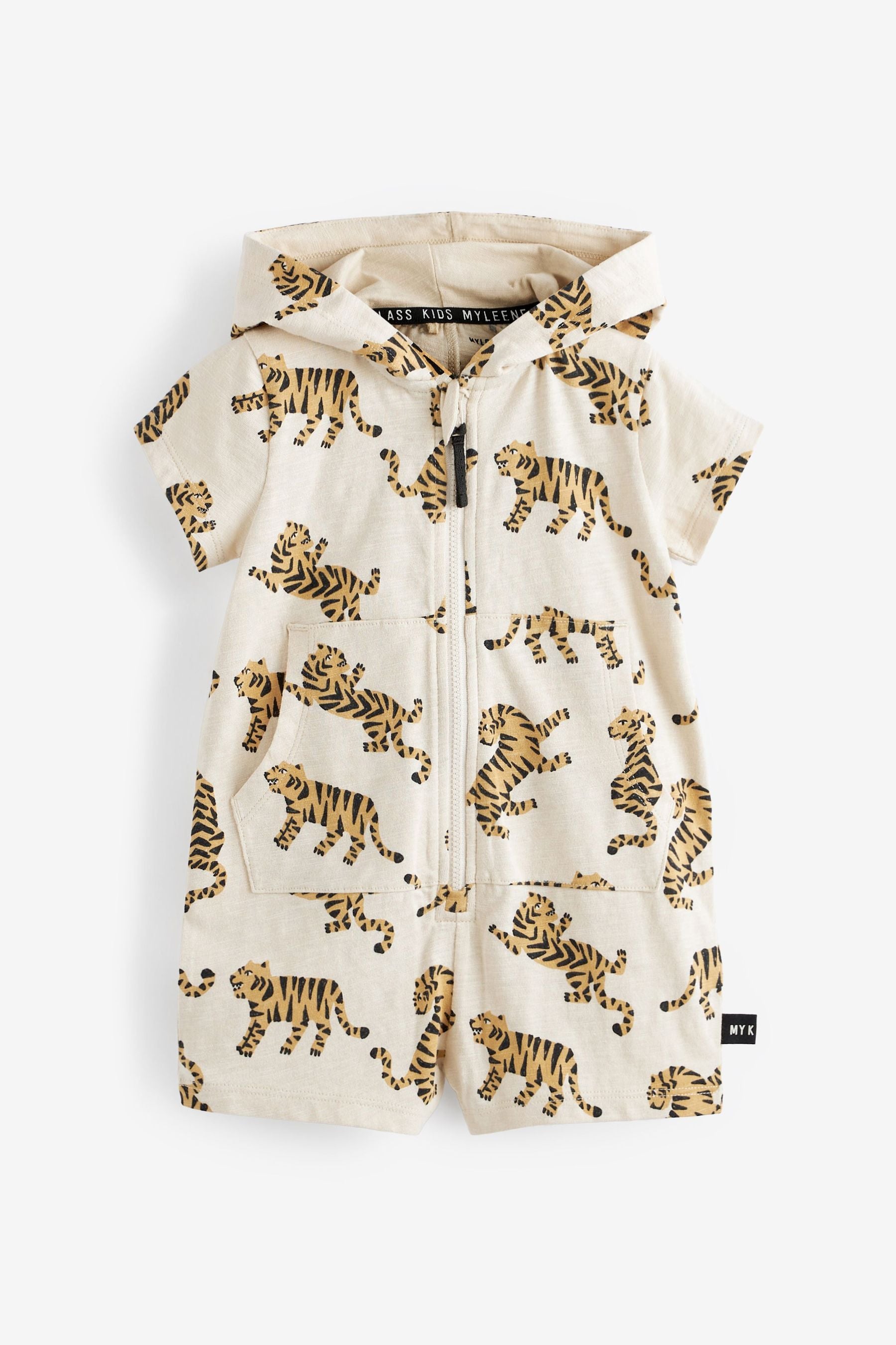 Ecru Myleene Klass Baby Hooded Tiger Romper