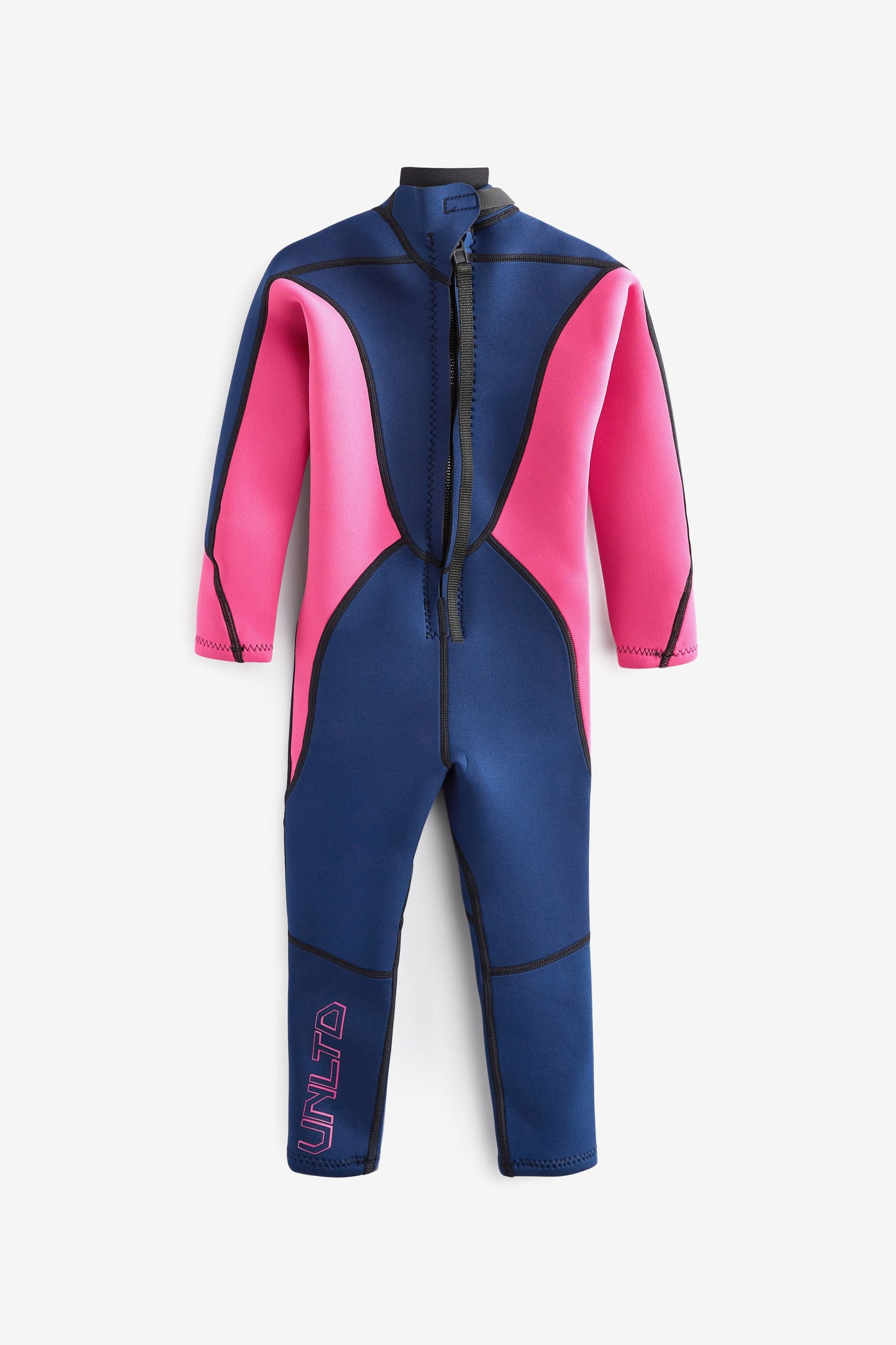 Long Sleeve Navy/Pink 3mm Neoprene Wetsuit (1-16yrs)