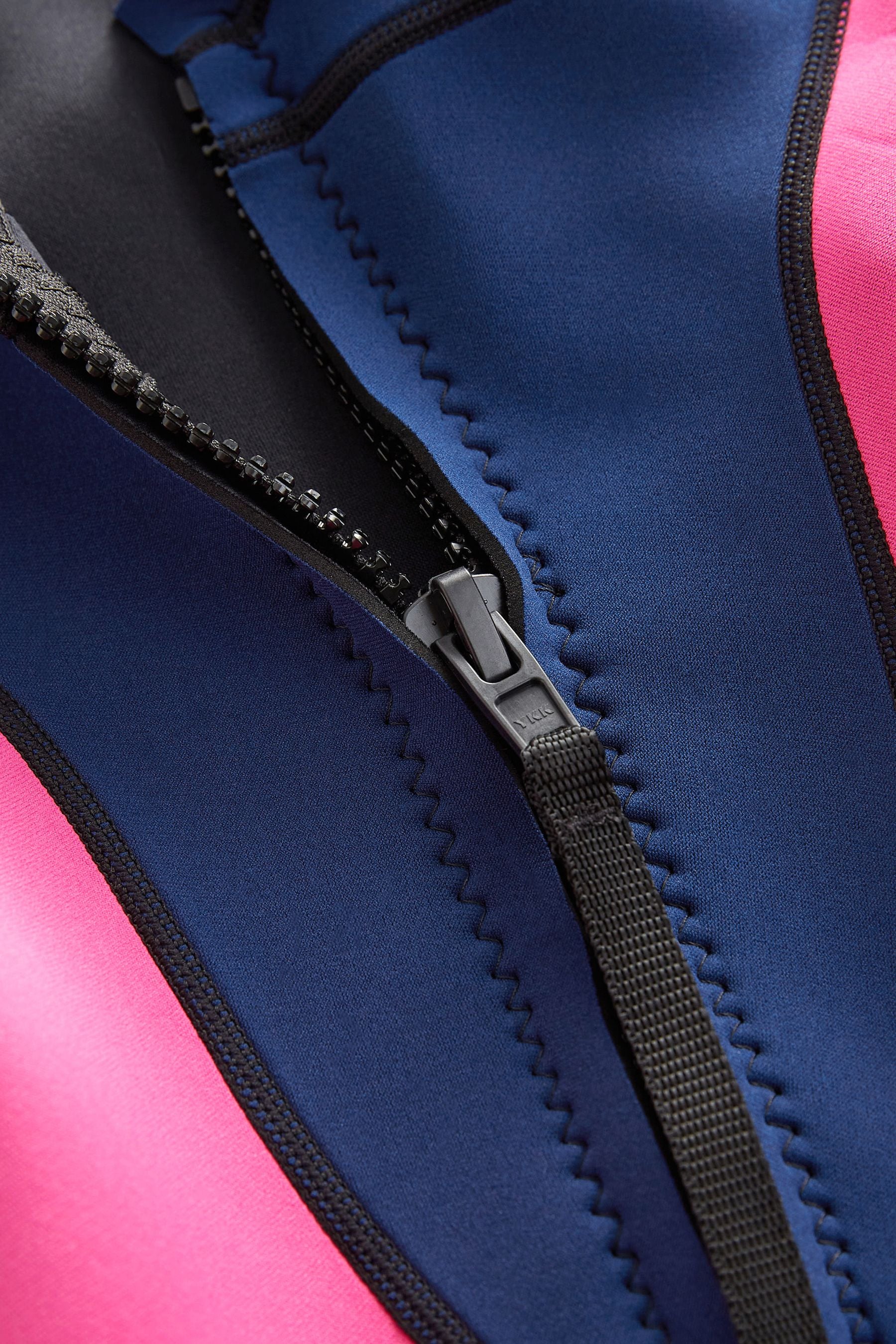 Long Sleeve Navy/Pink 3mm Neoprene Wetsuit (1-16yrs)