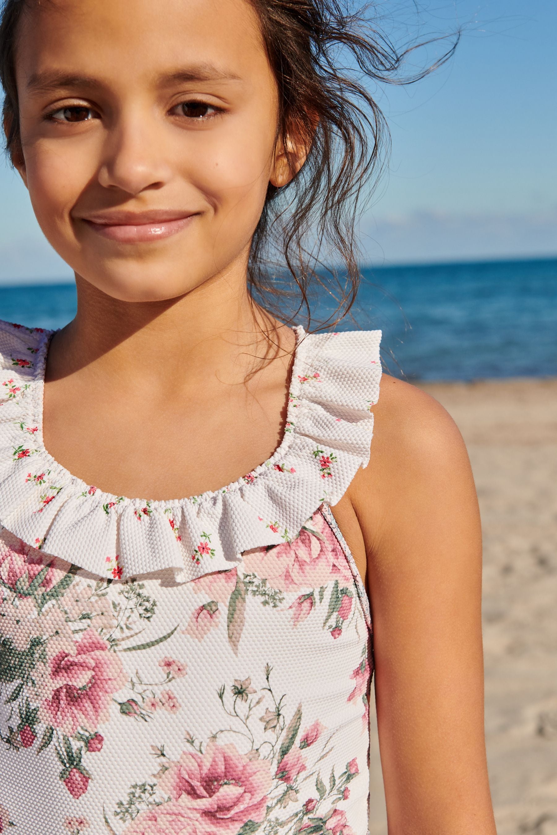 Pink Frill Swimsuit (3-16yrs)