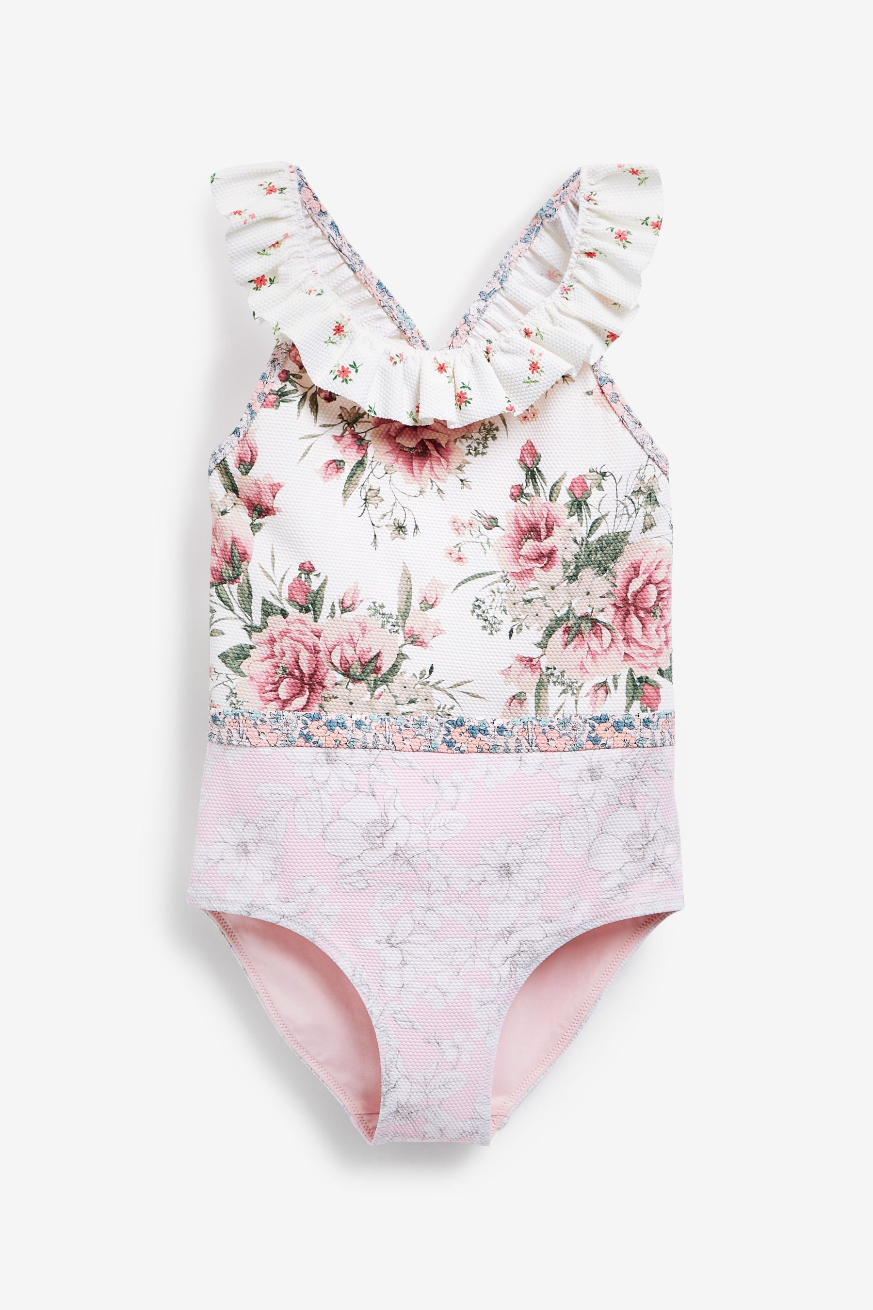 Pink Frill Swimsuit (3-16yrs)