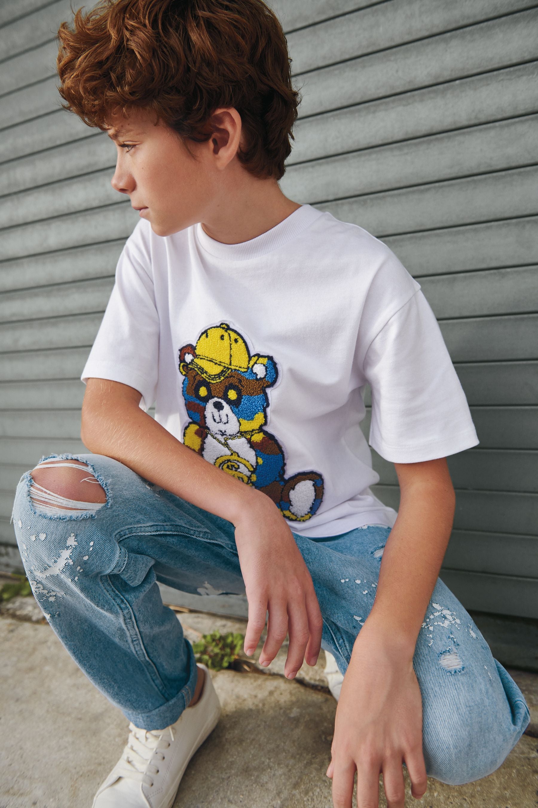 White Bear Boucl Graphic Short Sleeve T-Shirt (3-16yrs)