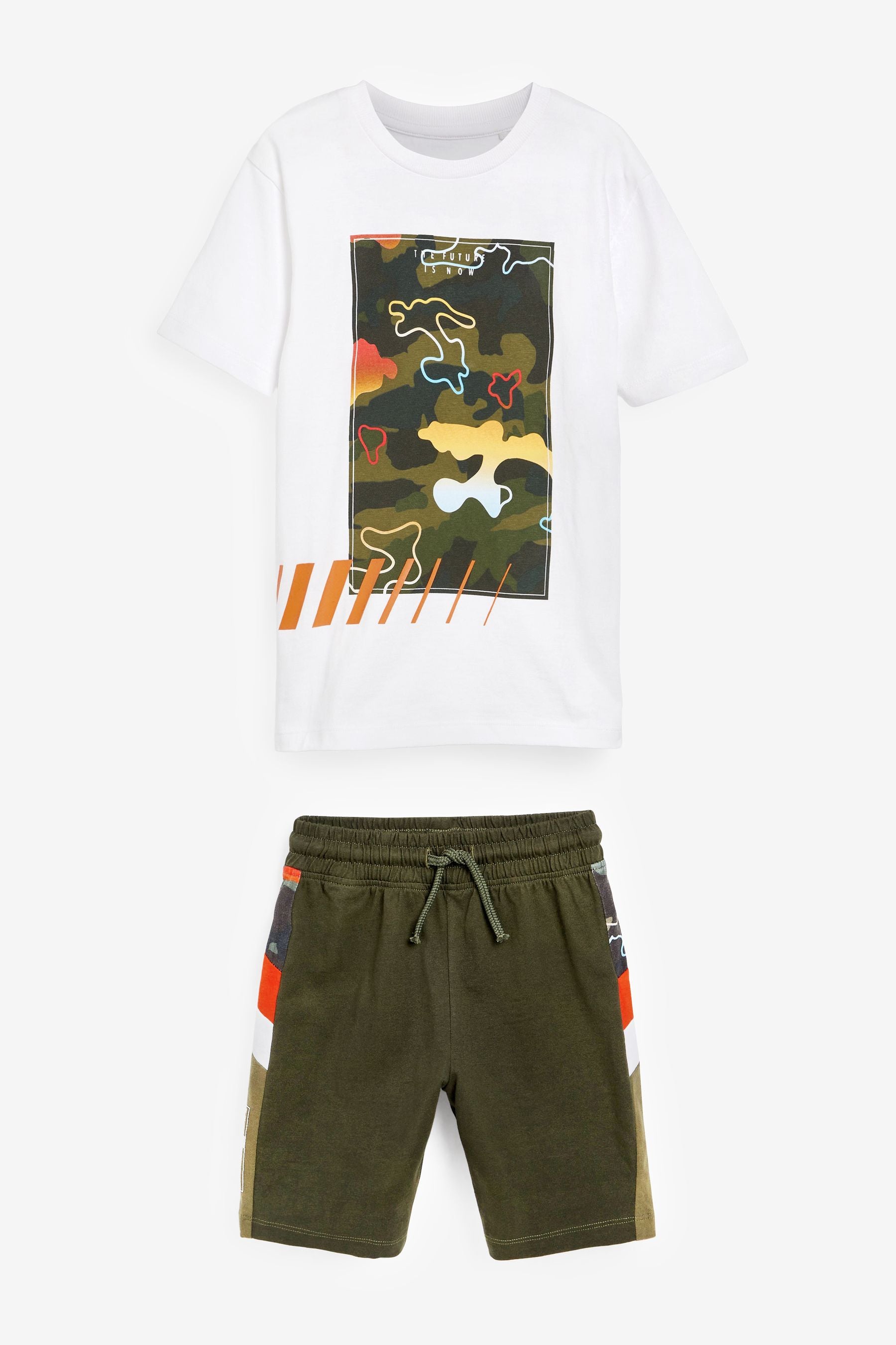 Camouflage Short Sleeve T-Shirt and Short Set (3-16yrs)