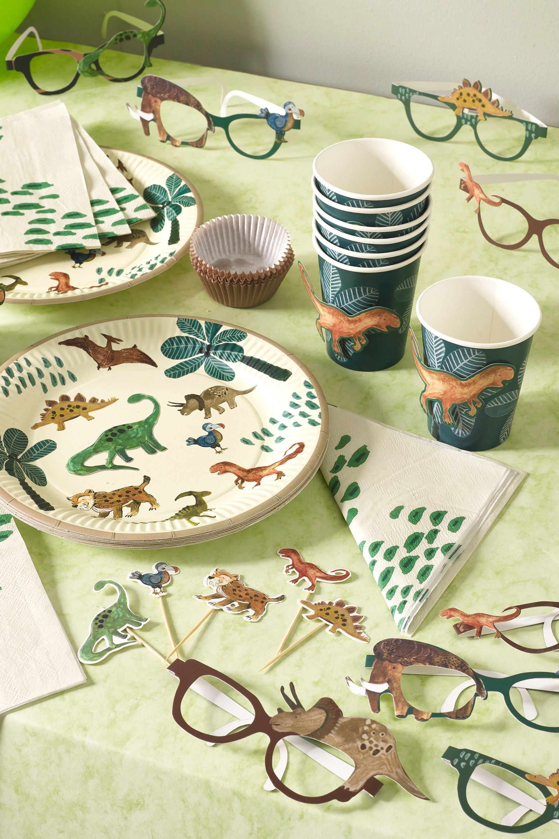 Green Dinosaur Birthday Party Kit