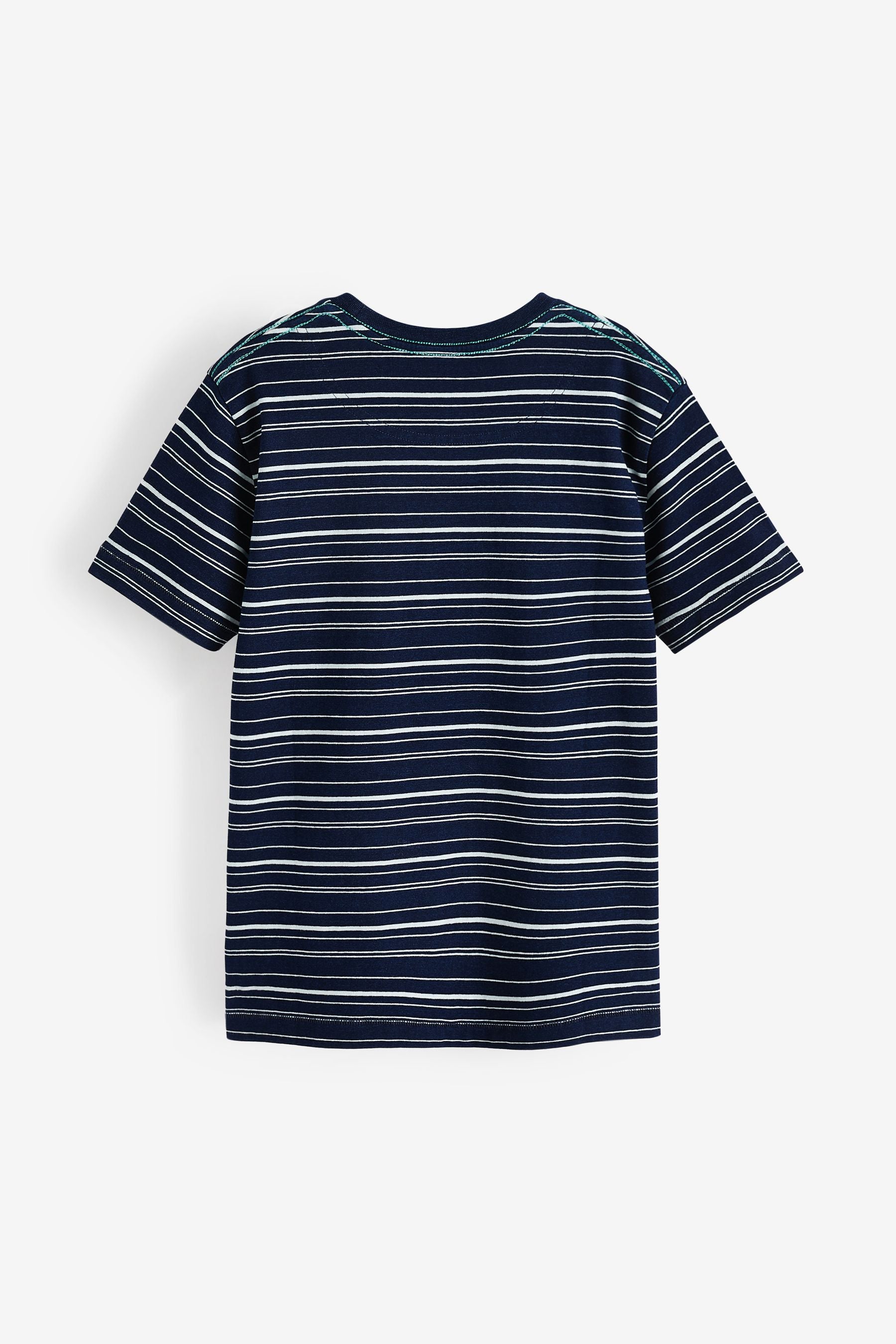 Navy/White Stripe 3 Pack Short Sleeve Stripe T-Shirts (3-16yrs)