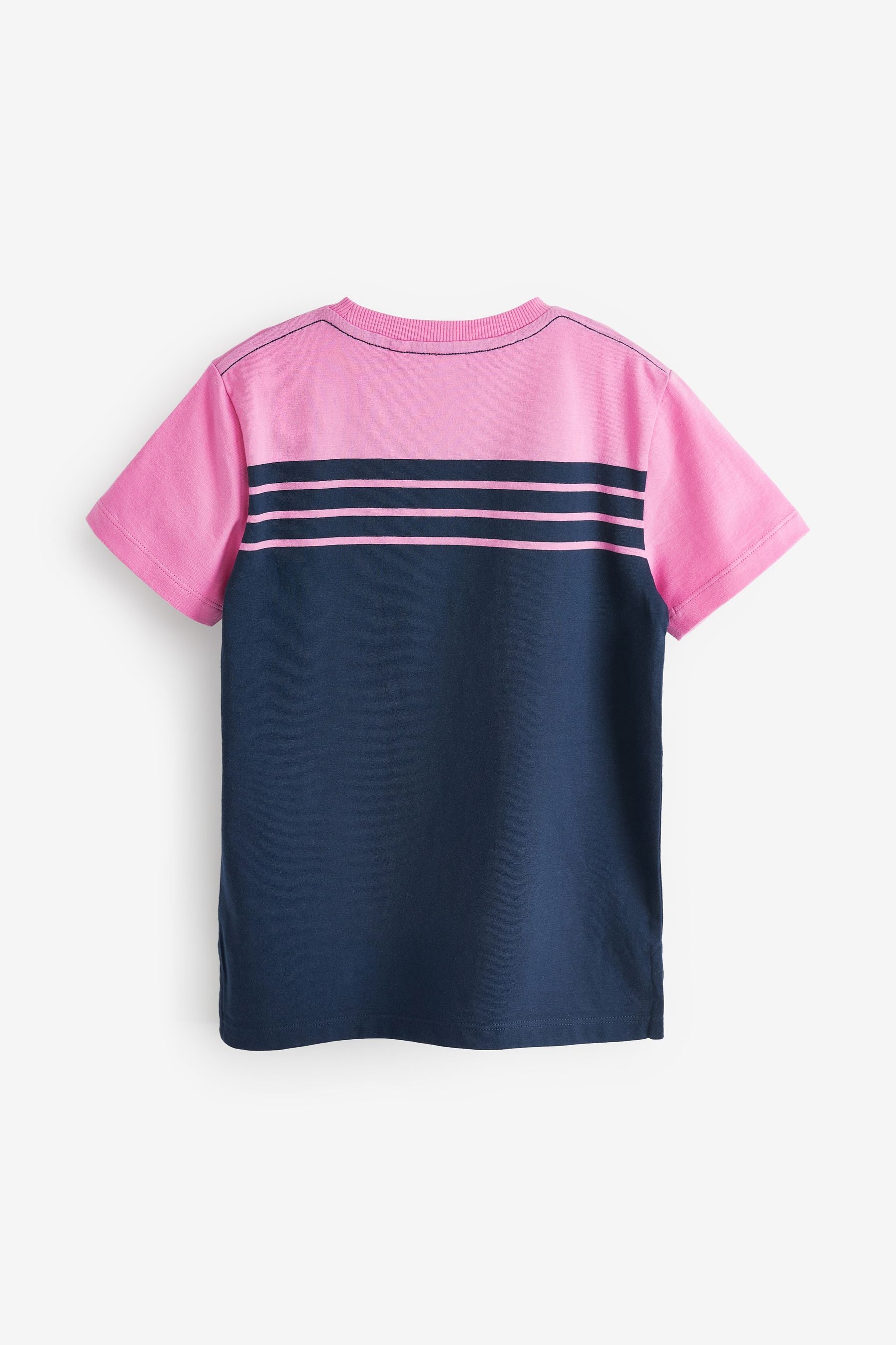 Navy Blue/Pink Colourblock T-Shirt (3-16yrs)