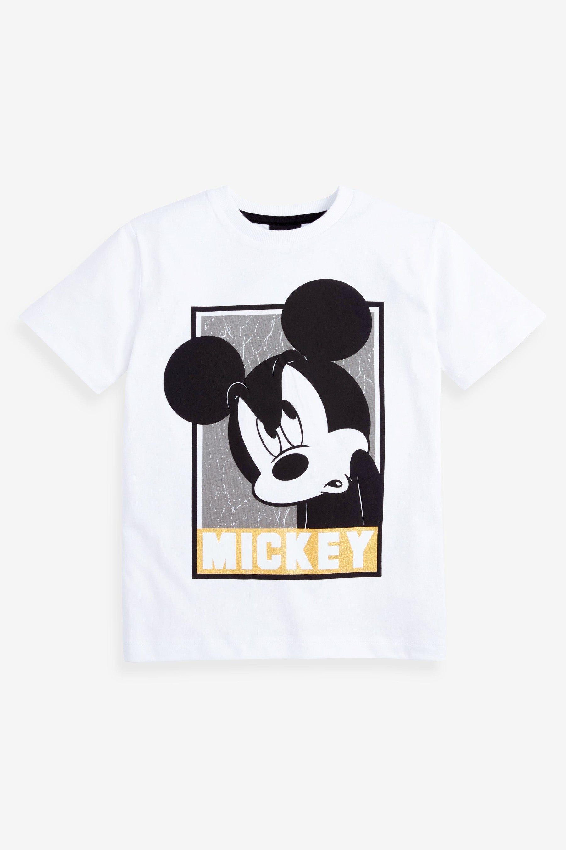 White Short Sleeve Mickey Mouse T-Shirt (3-16yrs)