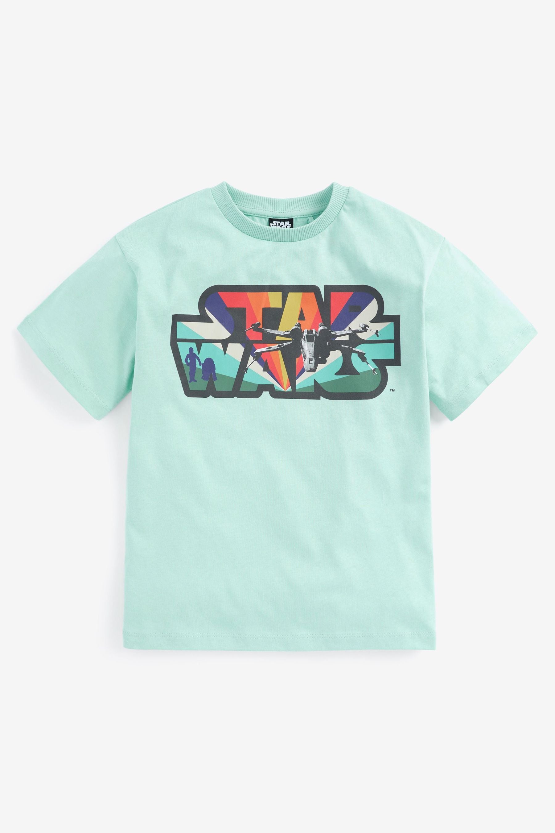 Light Blue Oversized Short Sleeve Star Wars T-Shirt (3-16yrs)