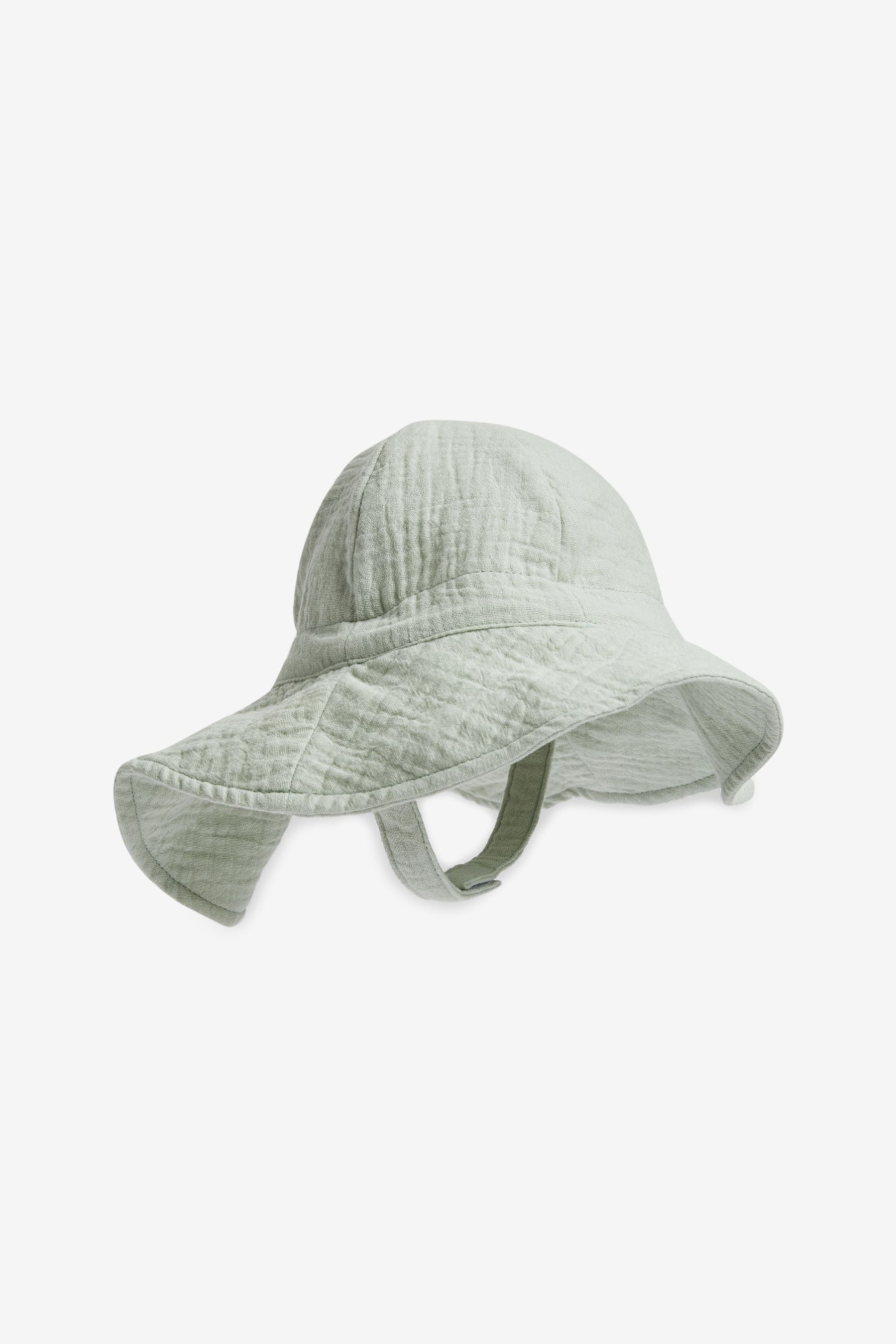 Mint Green Baby Low Back Summer Bucket Hat (0mths-2yrs)